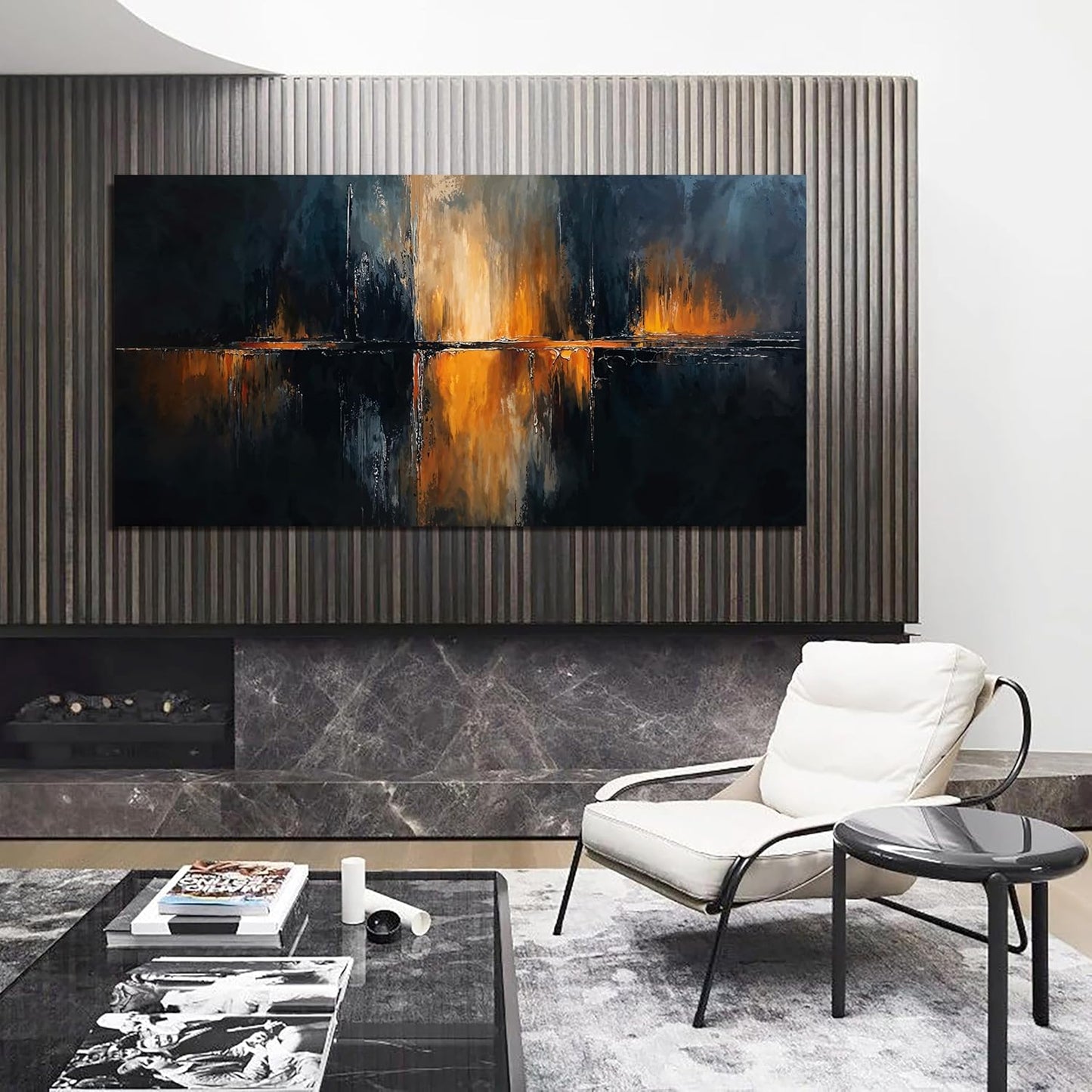Canvas Wall Art Decor Modern Black Wall Art Prints Large Gold Wall Art Decorations Art Work for Wall Decor Wall Art Pictures for living Room Abstract Artwork for Walls Bedroom Office Decor 24" X 48"