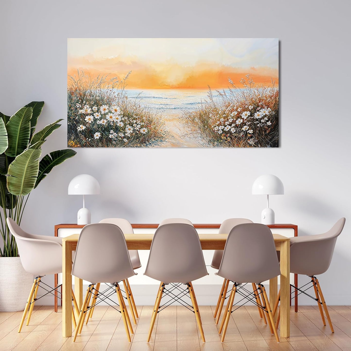 Canvas Wall Art Decor Wall Pictures for Living Room Seaside Artwork for Walls Coastal Beach Wall Art Prints Canvas Art Wall Decor Vintage Landscape Wall Art Decorations Bedroom Home Wall Art Decor 20"X40"