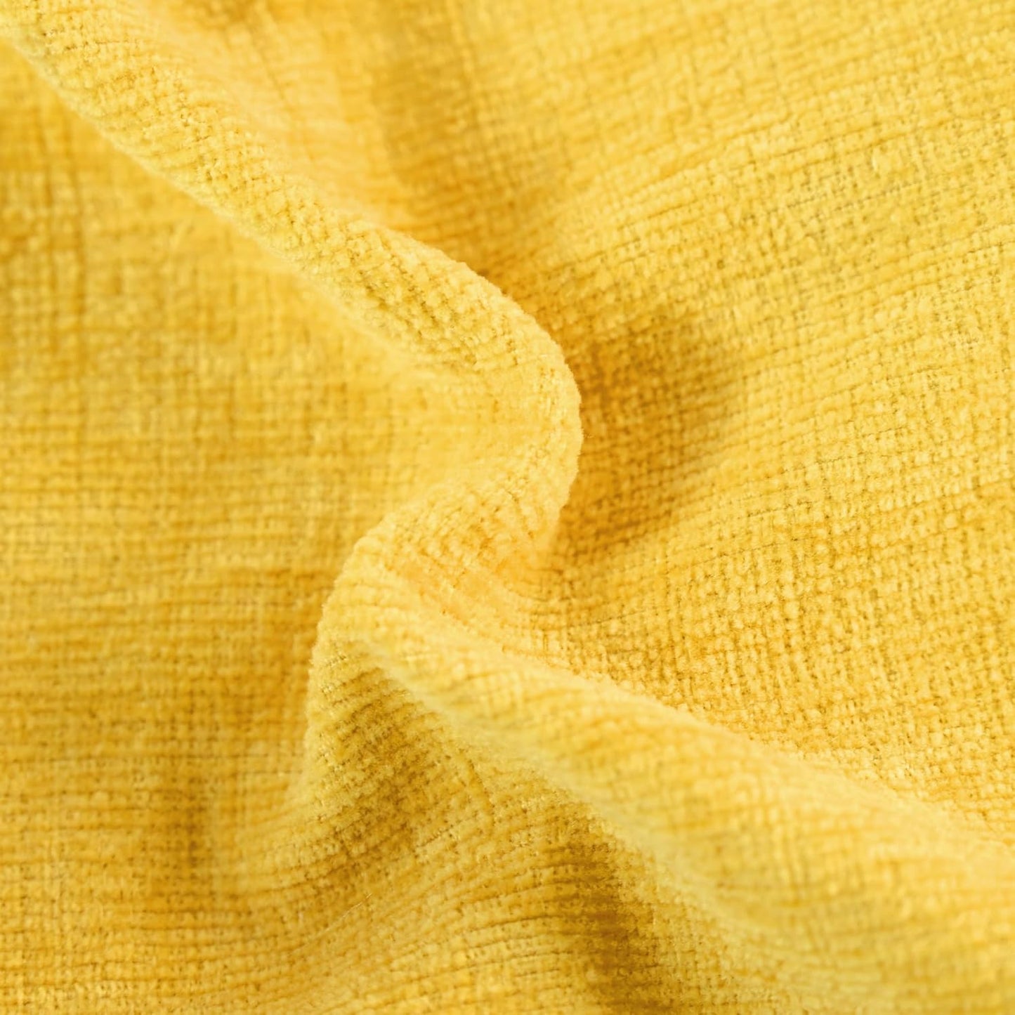 CaliTime Throw Pillow Covers Decorative 16 X 26 Inches Pack of 2 Cozy Chenille Cushion Cases for Couch Sofa Bed Living Room Home Mustard Yellow