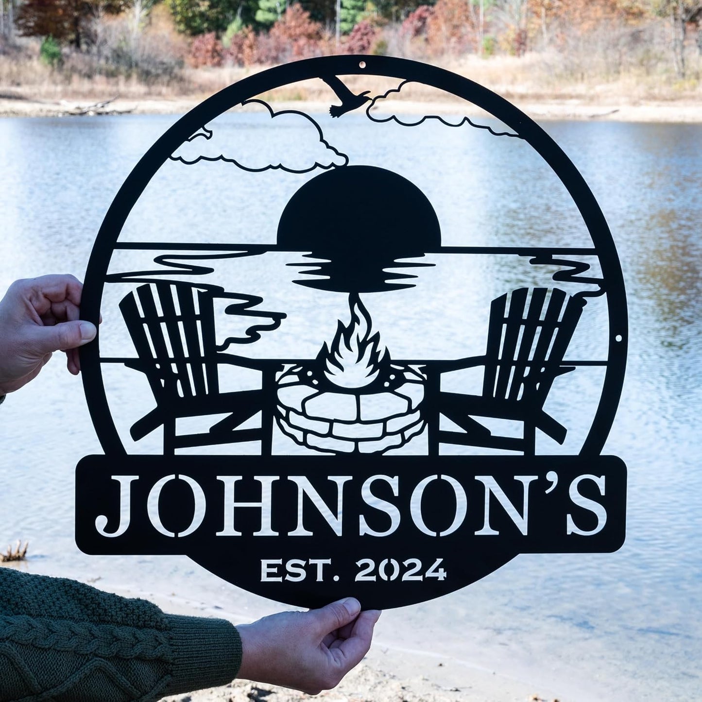 Custom Campfire Sign | Metal Outdoor Sign | Camper Decor | Personalized Camping Gifts | Fire Pit Sign | Outdoor Decor Cabin Sign | Campsite Sign