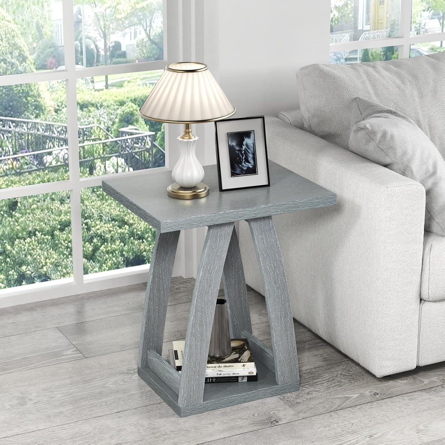 End Table, Side Table, Nightstand, Sofa Side Table with Shelf, Modern End Table for Living Room, Bedroom