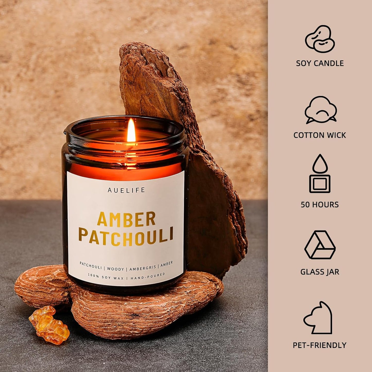 Scented Candles for Home - Magnolia & Sandalwood Candle | Aromatherapy Candle Gift for Women & Men, Soy Candles for Home Scented - 7oz