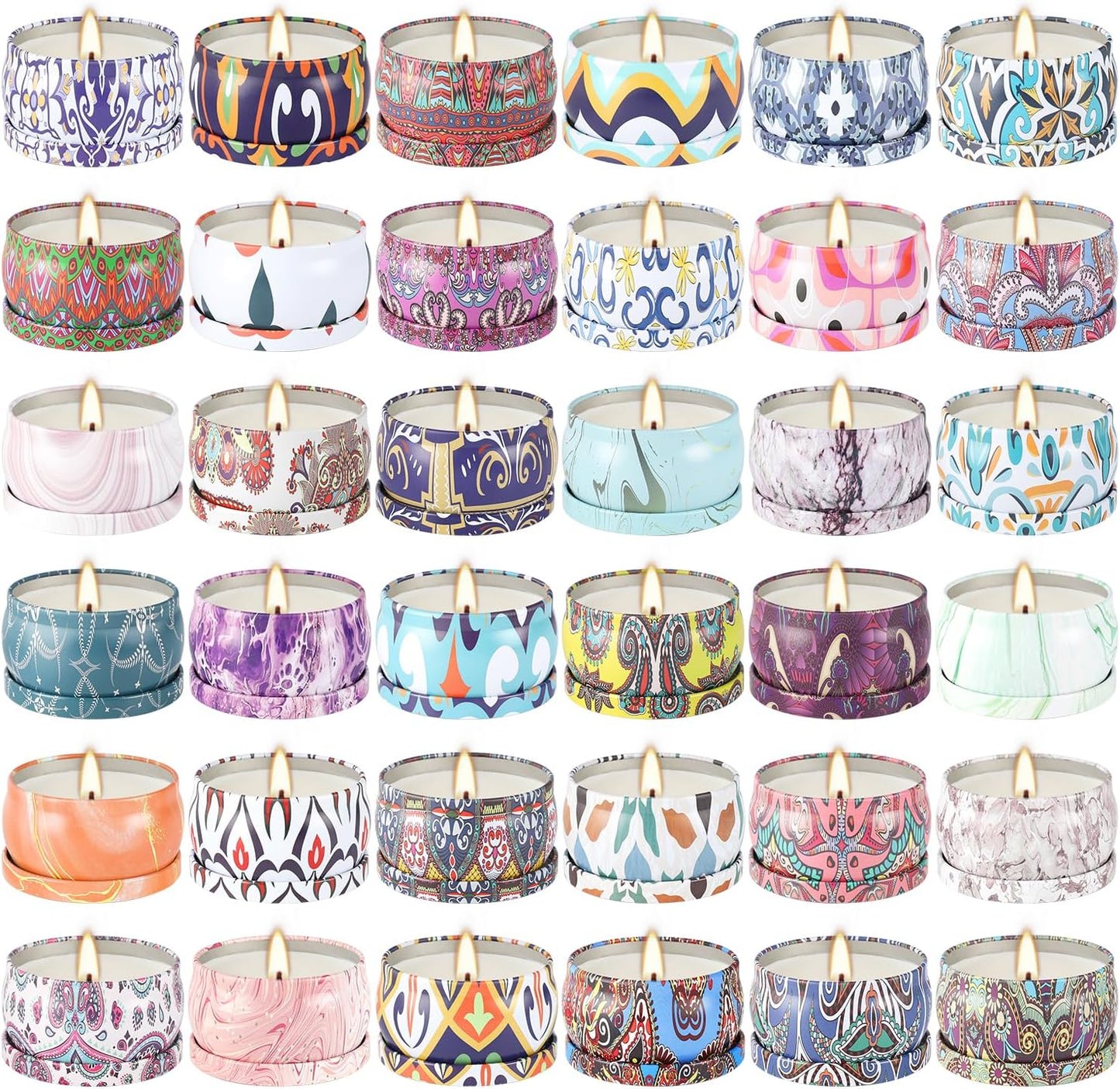 36 Pack Scented Candles Set for Home, Relaxing Stress Relief, Aromatherapy - Natural Soy Wax and Fragrance - Gifts for Women, Mom, Best Friend, Wife, Birthday