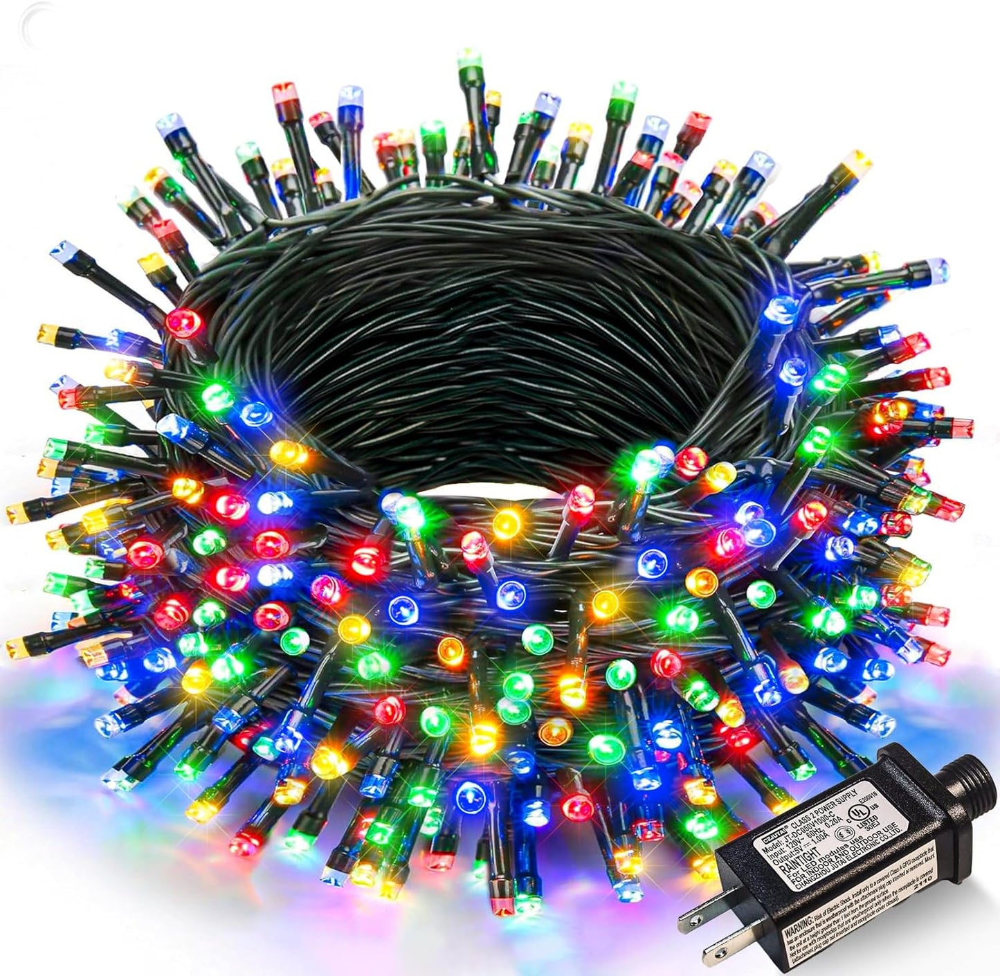 Christmas Lights Outdoor, 66FT 200 LED Christmas String Lights with 8 Modes Waterproof, Connectable Twinkle Light Green Wire for Indoor Xmas Patio Yard Party Holiday Decorations, Multicolor