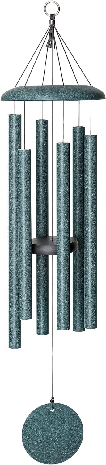 Corinthian Bells by Wind River – 36 inch Green Wind Chime for Patio, Backyard, Garden, and Outdoor Decor (Aluminum Chime) Made in The USA