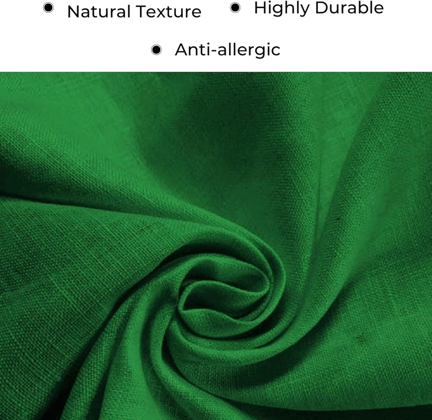 D'Moksha Homes Kelly Green Linen Table Runner 72 Inches Long - 100% Pure Linen Diamond Table Runner 14 x 72 Inch for Dining, Fall and Halloween - Machine Washable