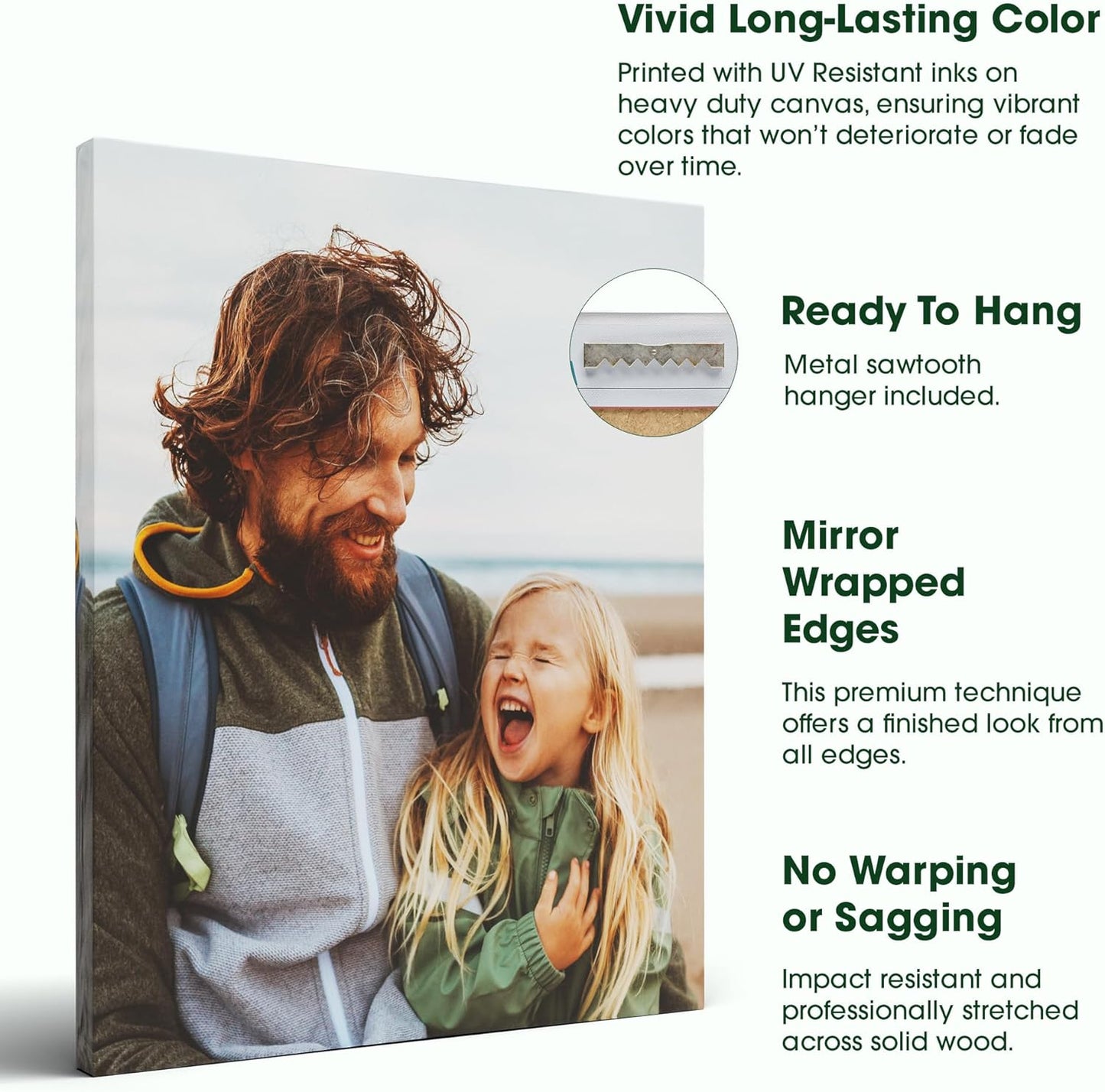 BuildASign Custom Canvas Prints with Your Photos – Personalized Picture To Canvas Wall Art, Perfect for Home Decor, Gifts & Keepsakes, Ready to Hang (24" L x 36" W x .75”D)