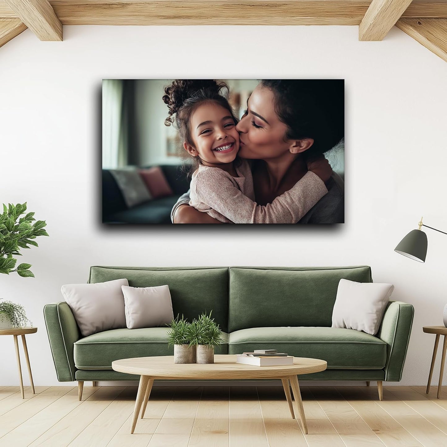 Customize Canvas Prints with Your Photos Custom Unframed Wall Art Personalized Canvas Pictures for Pet Family Lovers 24x16in