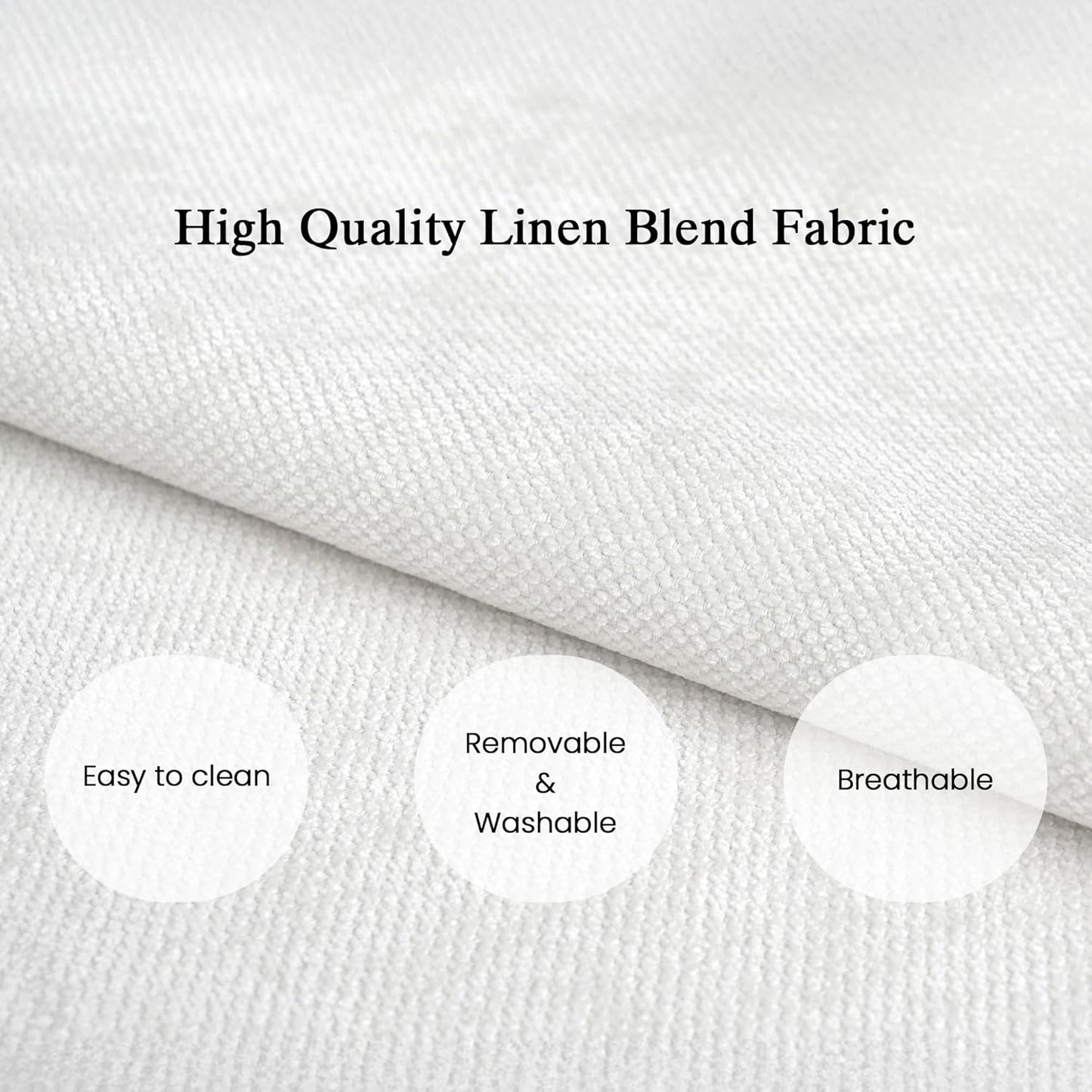 JACH Sectional Couches for Living Room, Cloud Sectional Couch with Deep Seat, Down Filled Modular Sofa, Covers Removeable & Washable,Love Seat Sofas Furniture for Living Room, White