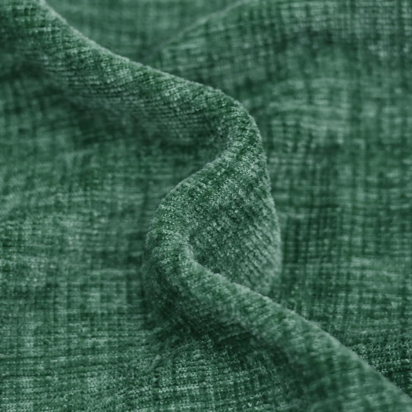 CaliTime Throw Pillow Covers Decorative 12 X 20 Inches Pack of 2 Cozy Chenille Cushion Cases for Couch Sofa Bed Living Room Home Dark Green