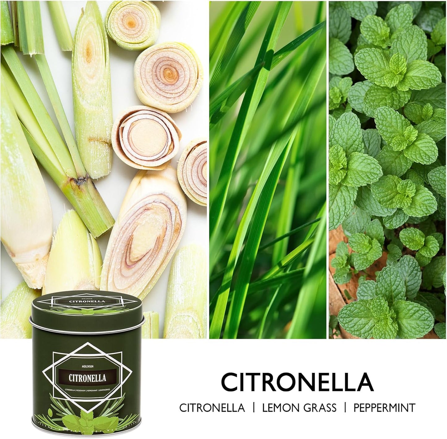 Citronella Candles Outdoor 2-Pack, Total 18oz Citronella Candles for Outside Patio, Camping & Garden, Summer Gifts for Indoor Home Scented, 50-Hour Burn Time, 9 Ounce Each