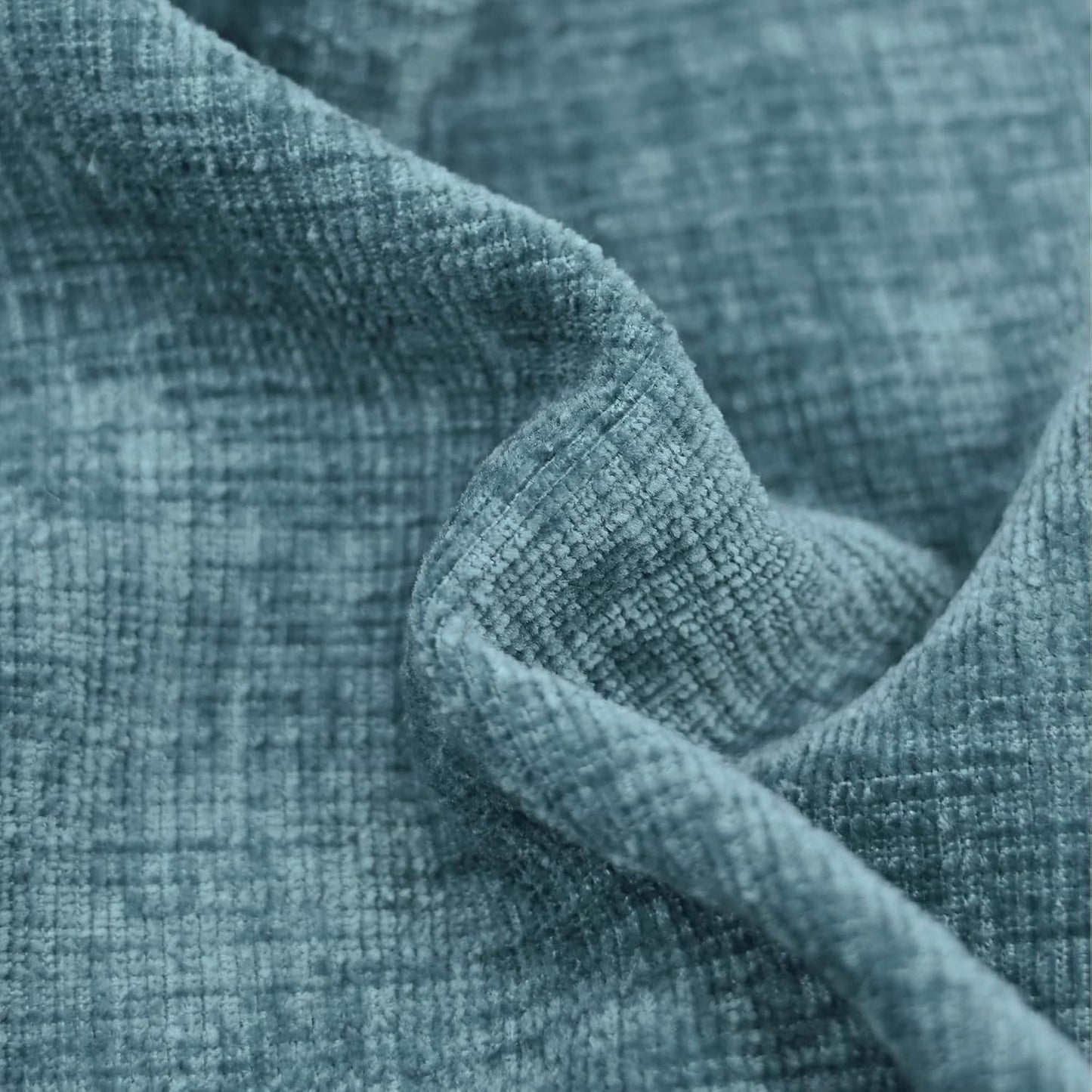 CaliTime Throw Pillow Covers Decorative 22 X 22 Inches Pack of 2 Cozy Chenille Cushion Cases for Couch Sofa Bed Living Room Home Smoke Blue