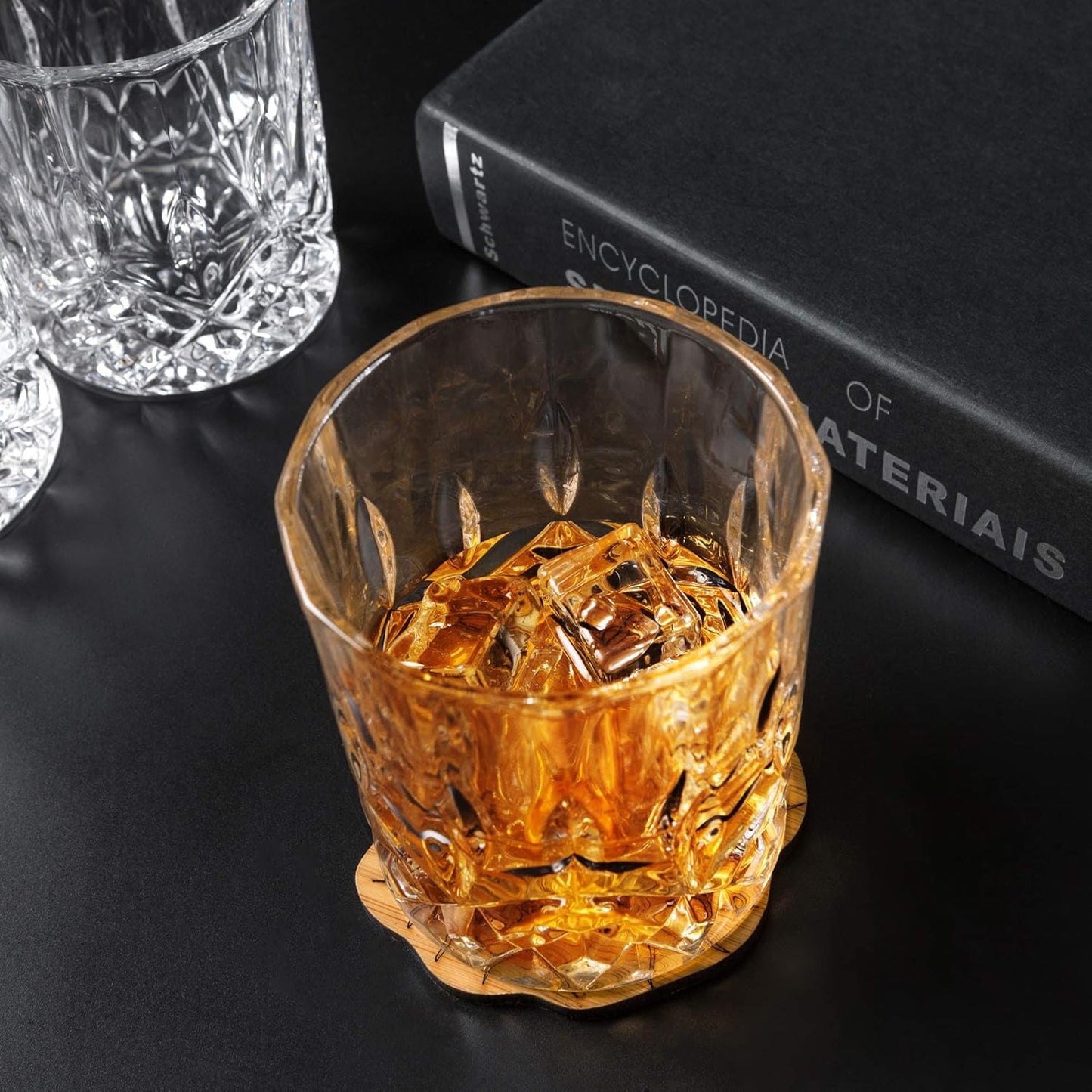KANARS Whiskey Glasses Set of 6 with Elegant Gift Box,10 Oz Premium Old Fashioned Crystal Glass Tumbler for Liquor, Scotch, Cocktail or Bourbon Drinking, Gifts for Birthday Wedding Anniversary