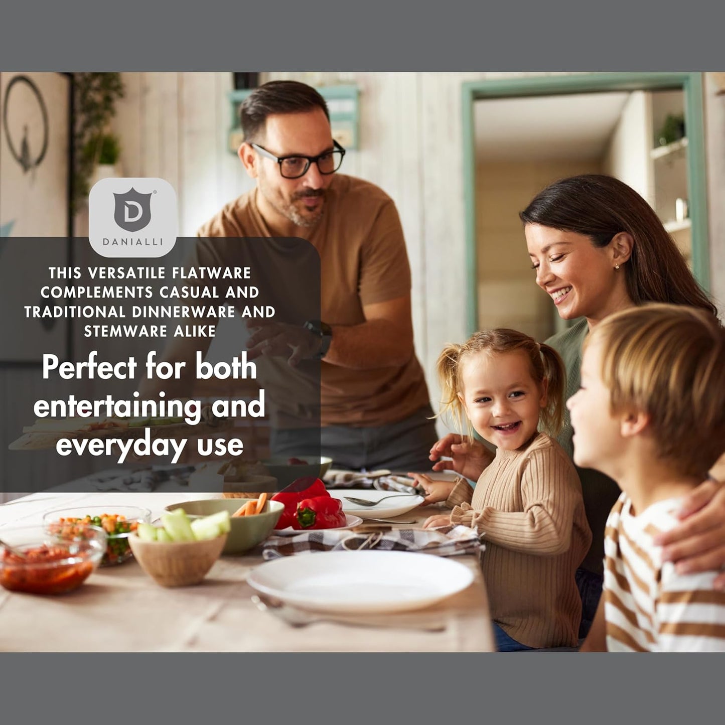 Silverware Set for 16 | 18/10 Stainless Steel Flatware Set | Mirror Finish, Heavy-Duty, Dishwasher Safe, Elegant & Durable, Built to Last (80-Piece, Marettimo Hammered)