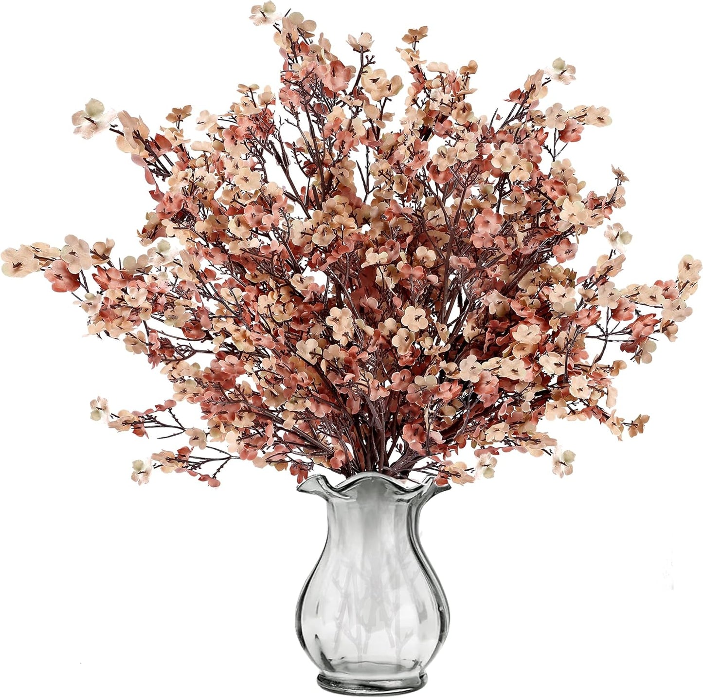 Sggvecsy 15 Pcs Babys Breath Artificial Flowers Gypsophila Bouquets Bulk Real Touch Fake Silk Flowers for Home DIY Floral Arrangement Table Centerpiece Fall Thanksgiving Autumn Decoration (Mixed)