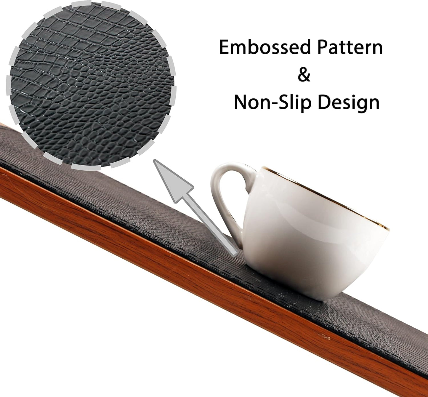 Faux Leather Hardboard Placemats, Set of 4 PU Table Mats, Easy to Clean, Heat & Stain Resistant for Office Conference Table,Dining Home Decor