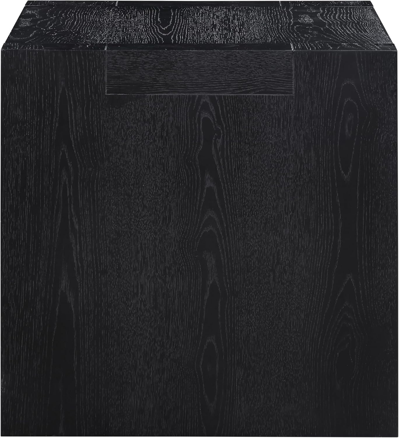 Steve Silver Furniture Aubrey Black End Table, Living Room/Bedroom, Contemporary/Modern Design, Bottom Storage Shelf, Chair Side/Media Table, 24'L x 24" W x 24" H, Black