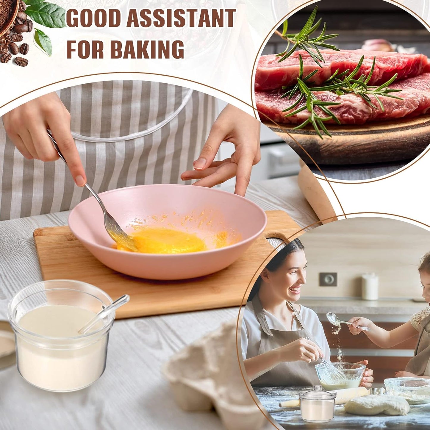 Patelai 4 Pieces Sugar Bowl Acrylic Clear Sugar Bowl with Lid and Salt Spoon Storage Jar with Airtight Lid for Salt, Tea, Spices, Herbs, Condiments(13 oz)