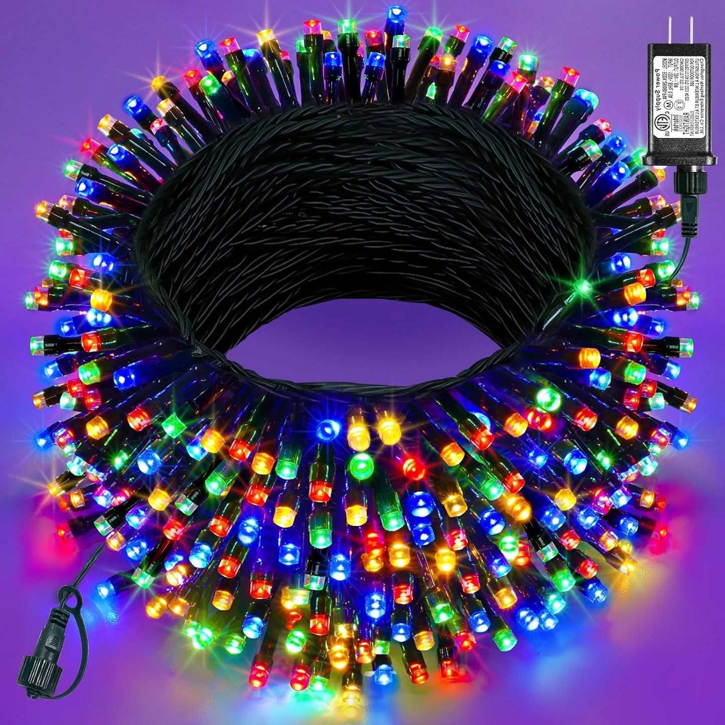 Christmas Lights Outdoor, 157FT 480 LED Plug in Christmas Tree Lights Waterproof, 8 Modes Fairy String Light for Indoor Bedroom Garden Patio Porch Xmas Party Holiday Decorations, Multicolor