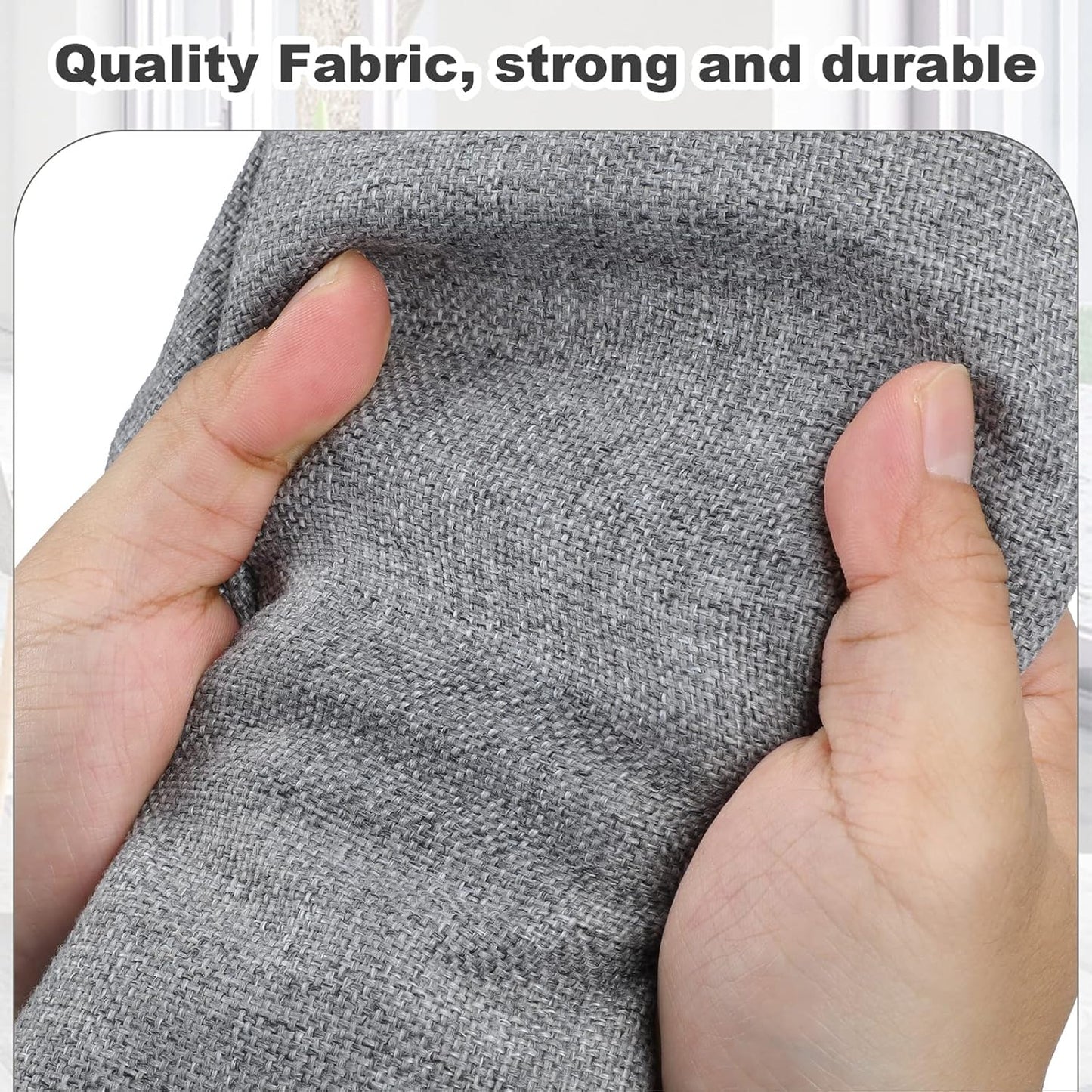 Medium 15" 21 Quart Collapsible Stackable Storage Bins with Lids, 1 Pack Gray Foldable Fabric Closet Storage Boxes with Lids, 4 Handles Heavy-duty Linen Cube Baskets for Bedroom