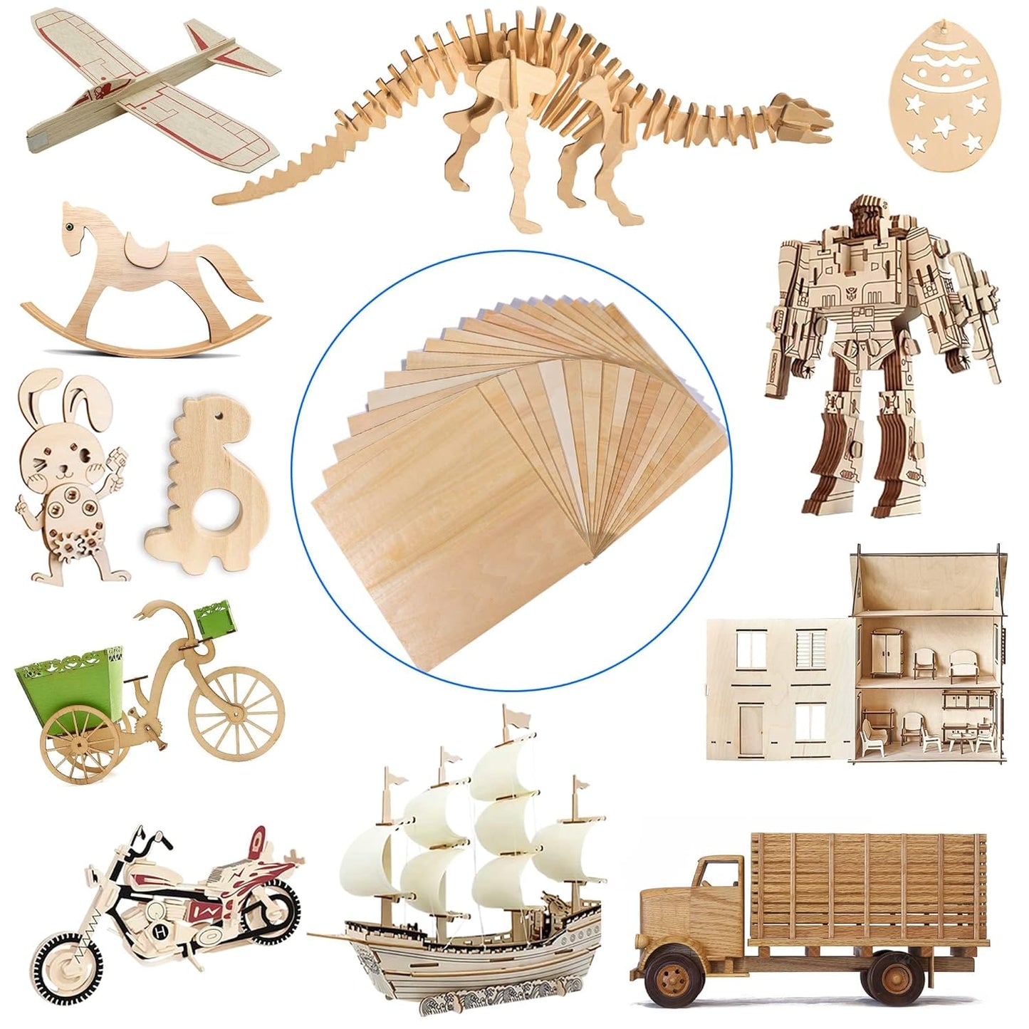 18 Pack Basswood Sheets 12"x12"x1/8" for Crafts, Unfinished Basswood Craft Board Perfect for DIY Ornaments and Models, Drawing, Painting, Engraving, Wood Burning, Laser Cutting