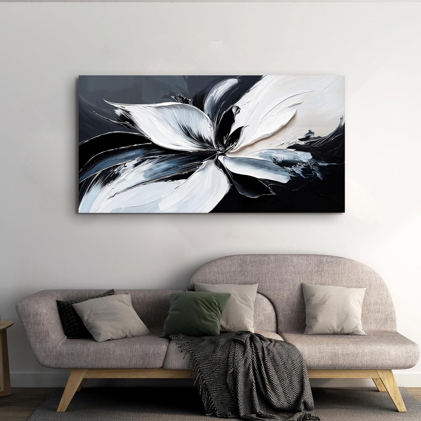 Canvas Abstract Wall Art Decor Modern Minimalist Wall Art Black and White Wall Art Prints Abstract Canvas Art Wall Decor Wall Art Pictures for Living Room Artwork for Walls Home Room Decor 20" X 40"
