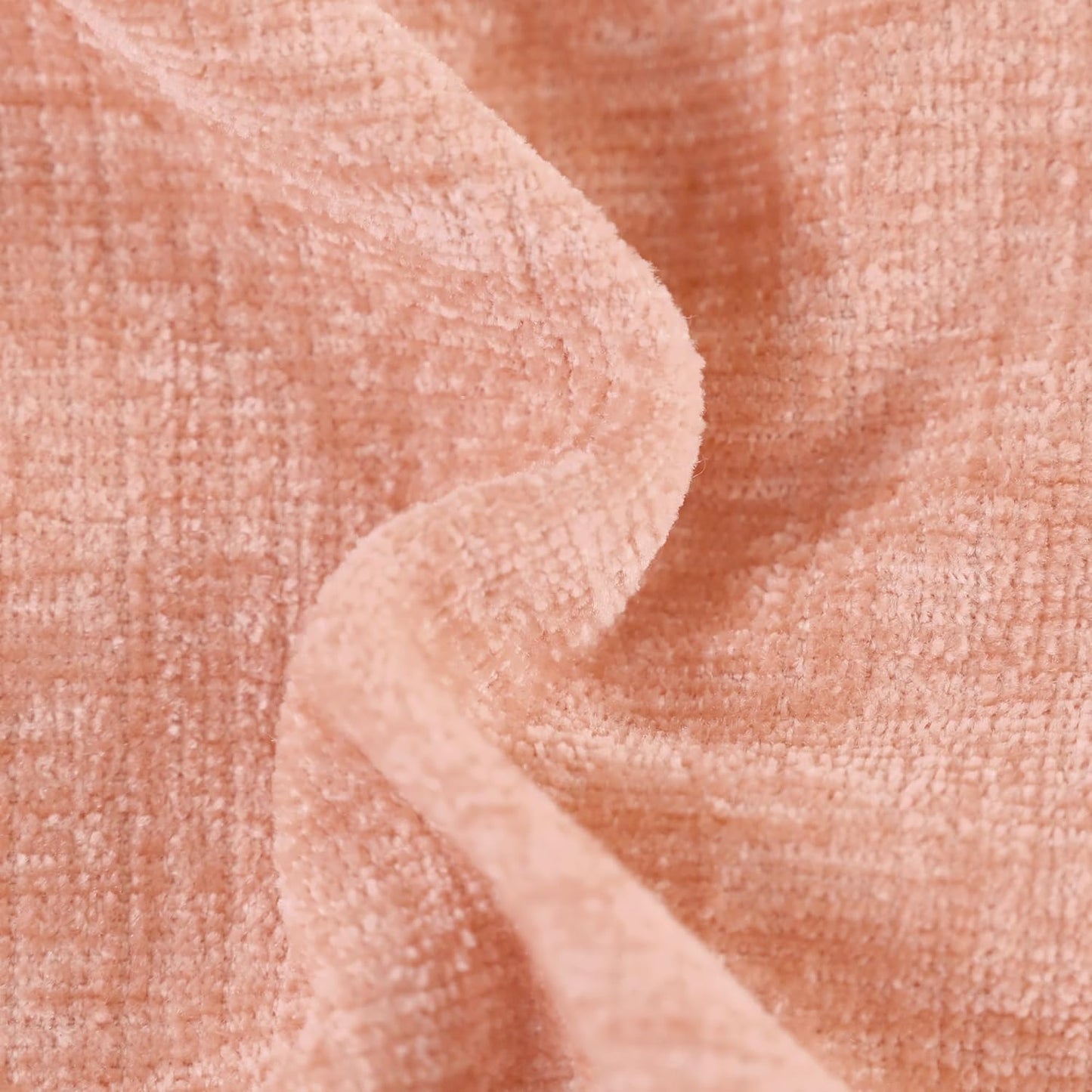 CaliTime Throw Pillow Covers Decorative 16 X 16 Inches Pack of 2 Cozy Chenille Cushion Cases for Couch Sofa Bed Living Room Home Dusty Pink