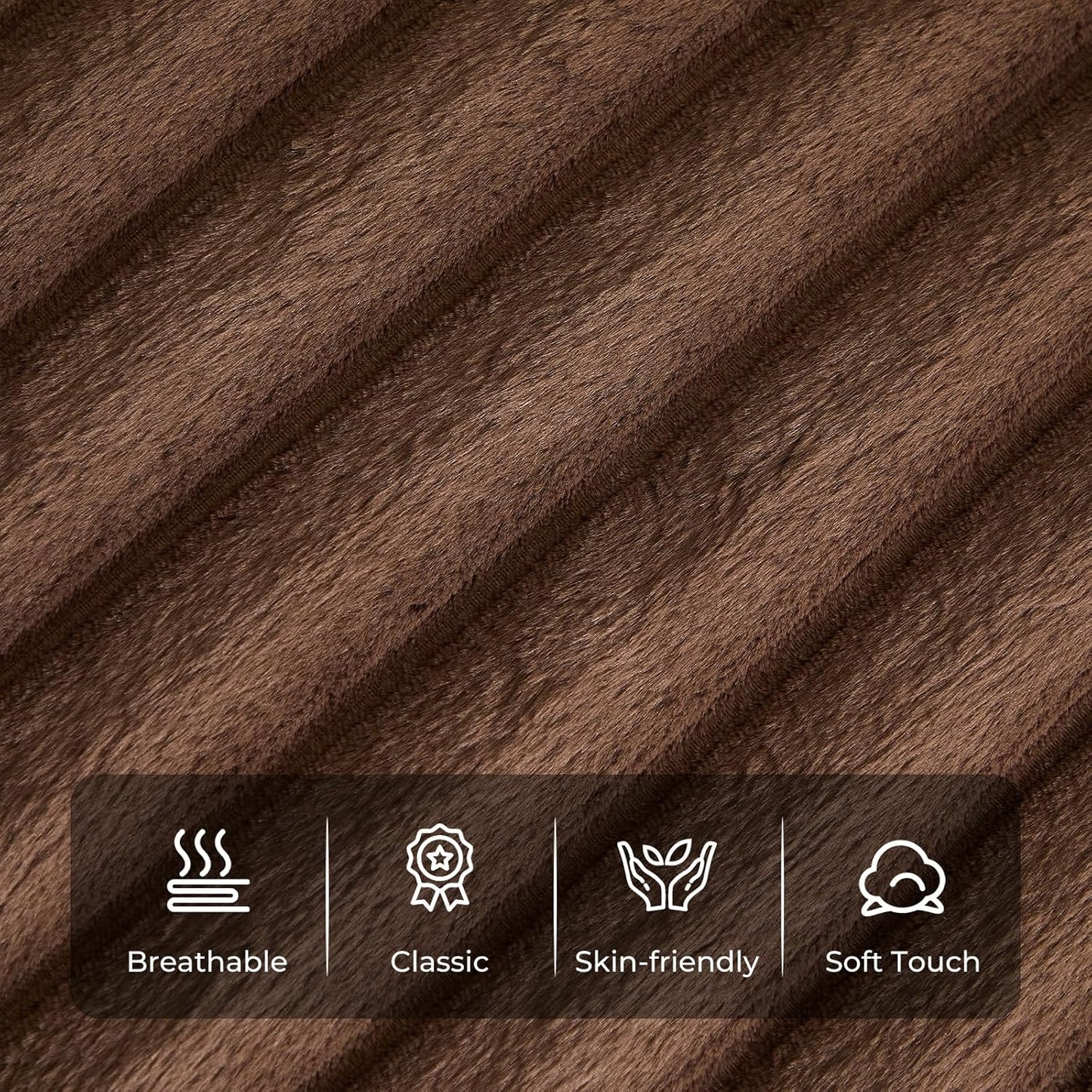 Furniliving Modern Round Ottoman, Large Size Bedroom Ottoman Footstool Round Ottomans Stool for Living Room, Bedroom, Makeup Room, Brown, Faux Fur