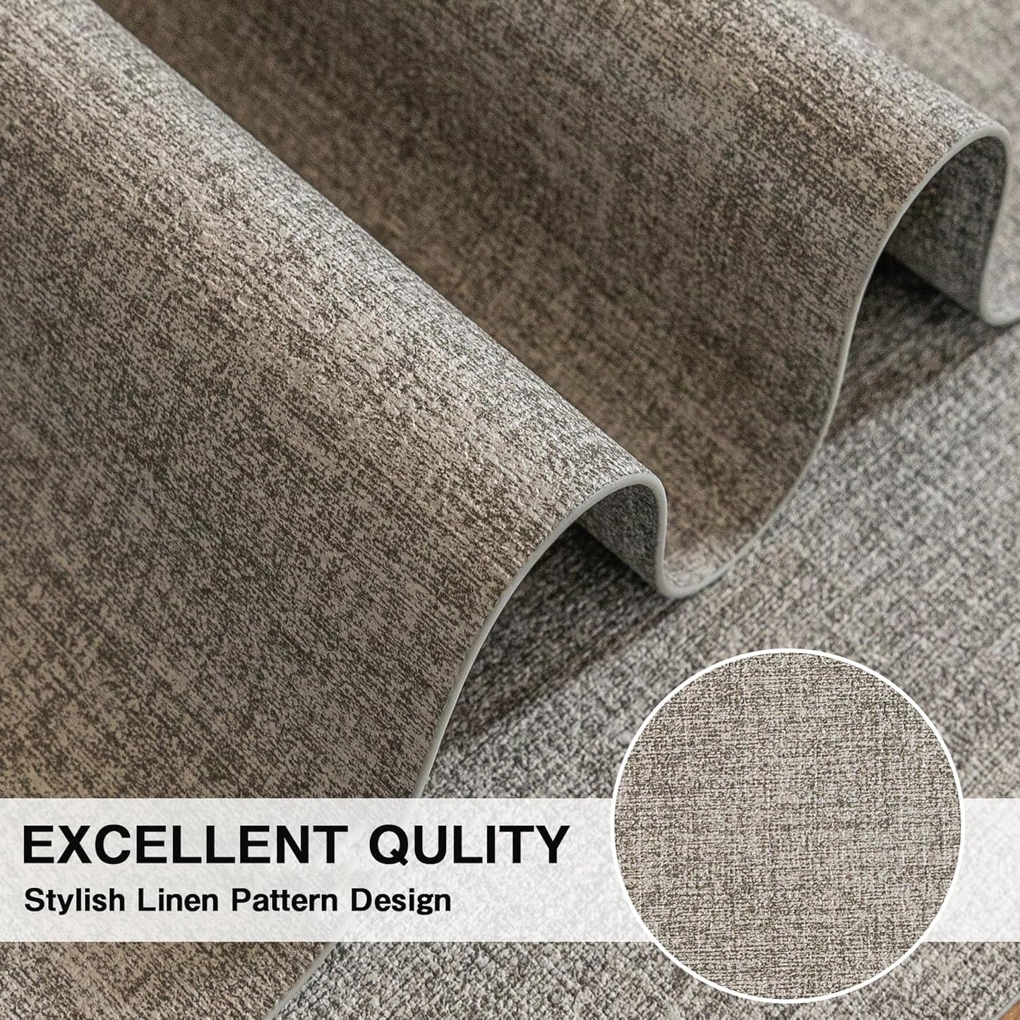 Chrysameld Vinyl Placemats Set of 8 - Faux Leather 100% Waterproof Oil-Proof Wipeable PU Place Mats, Heat Resistant Anti Slip Reversible Table Mats for Indoor & Outdoor Use,(17×12Inch, Light Grey)