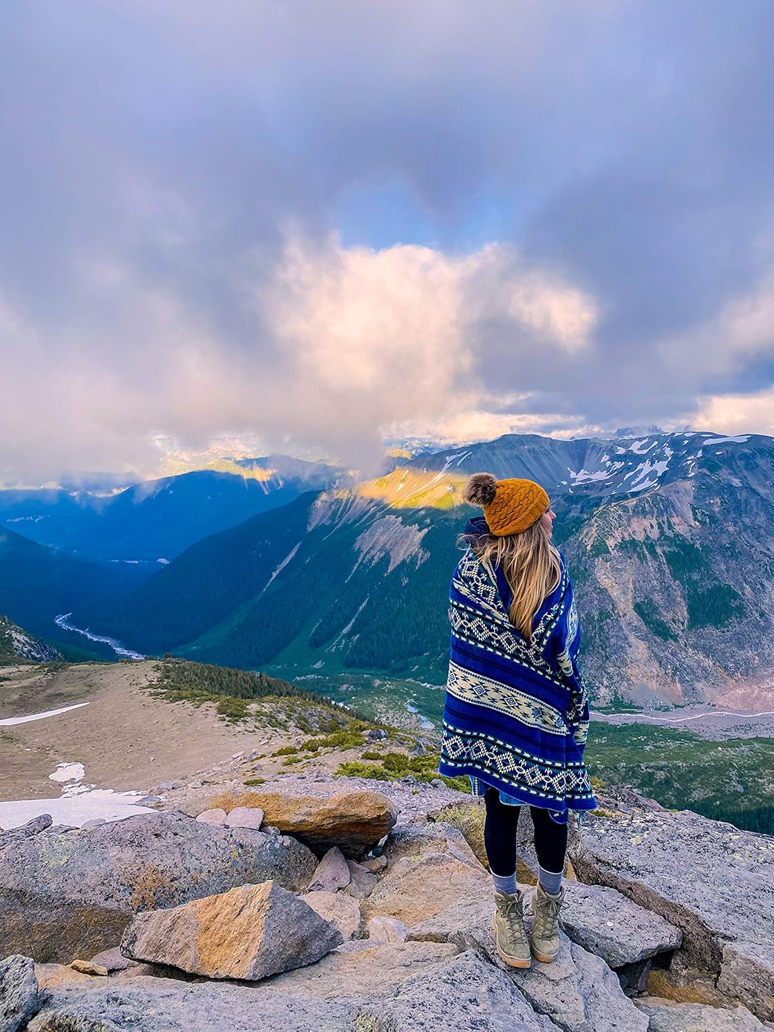 Inca Aztec Throw, Queen, King Blanket | Southwest Indian Navajo Boho Style | Native Cover for Camping, Bedding, Couch, Vanlife | Faux Alpaca, Lightweight, Hypoallergenic (Kocha Blue, Queen)