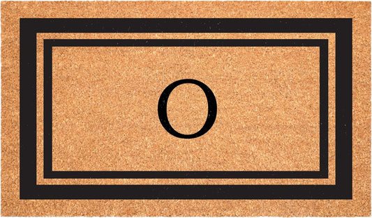 Calloway Mills 152963048O Black Border 30" x 48" Monogram Doormat Letter (O)