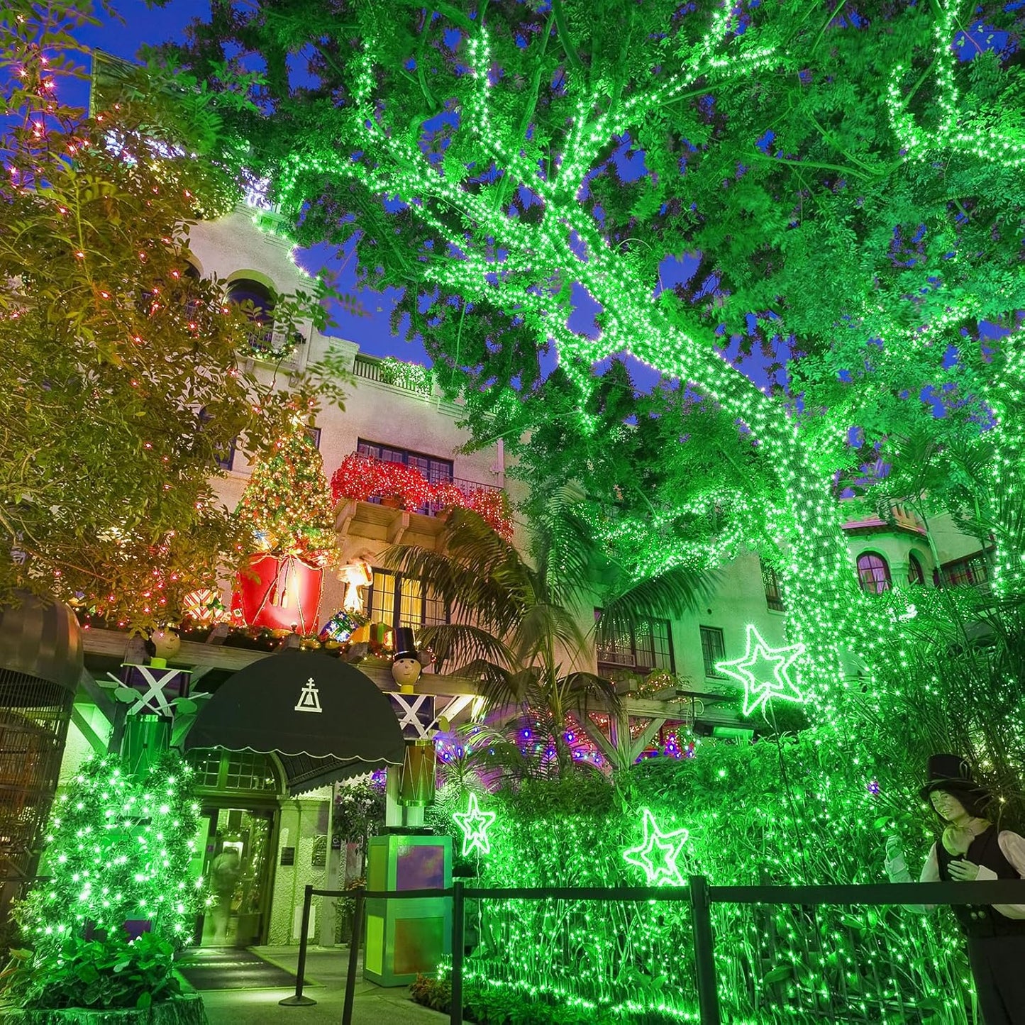 120 LED Green String Lights, 40ft Green Halloween Lights Outdoor Indoor Clear Wire 8 Modes Waterproof Plug in Twinkle Fairy Light for Room Tree Christmas Halloween Decorations