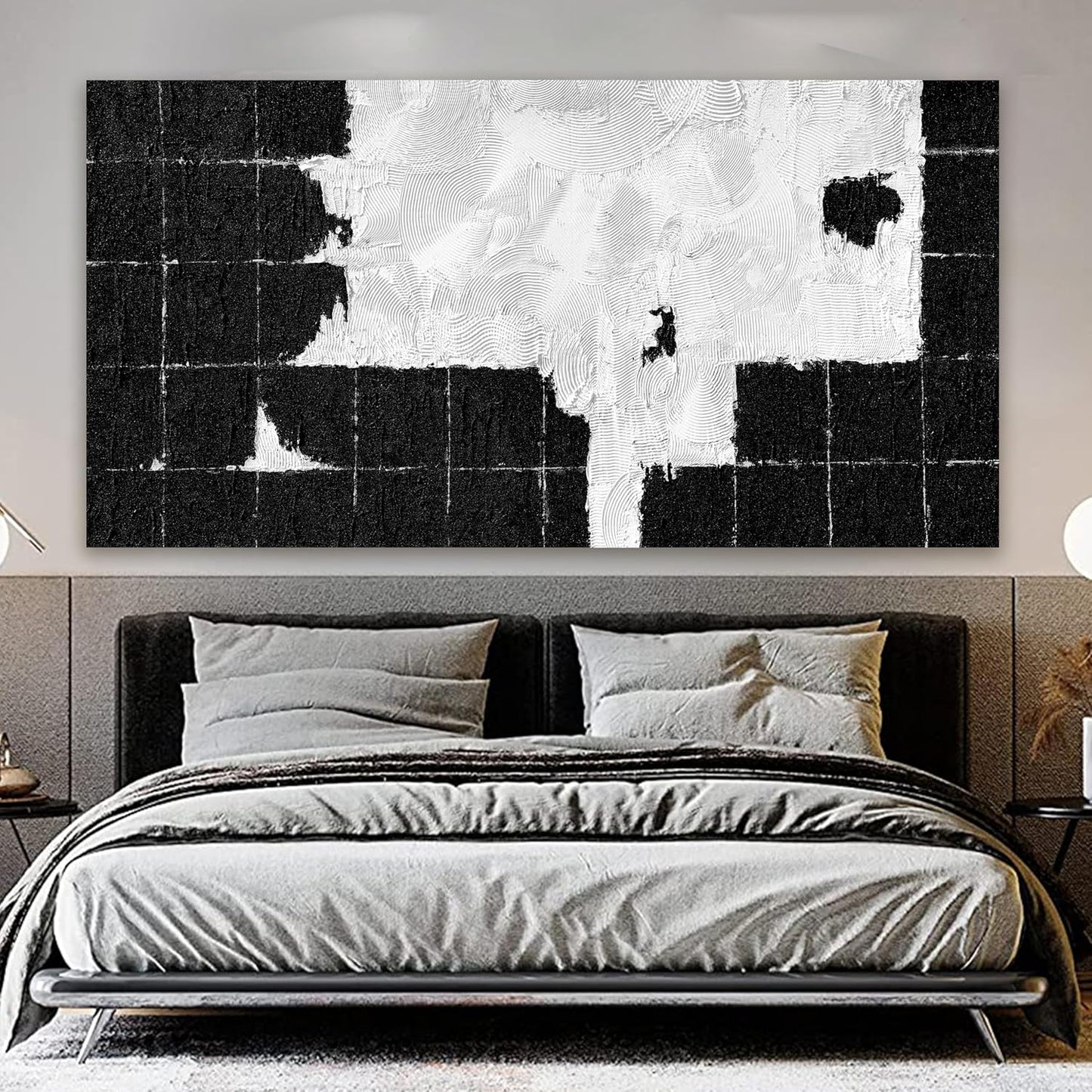 Canvas Wall Art Decor Wall Art Pictures for Living Room Black and White Wall Art Prints Large Modern Abstract Wall Art Abstract Canvas Art Wall Decor Artwork for Walls Bedroom Office Decor 29" X 58"