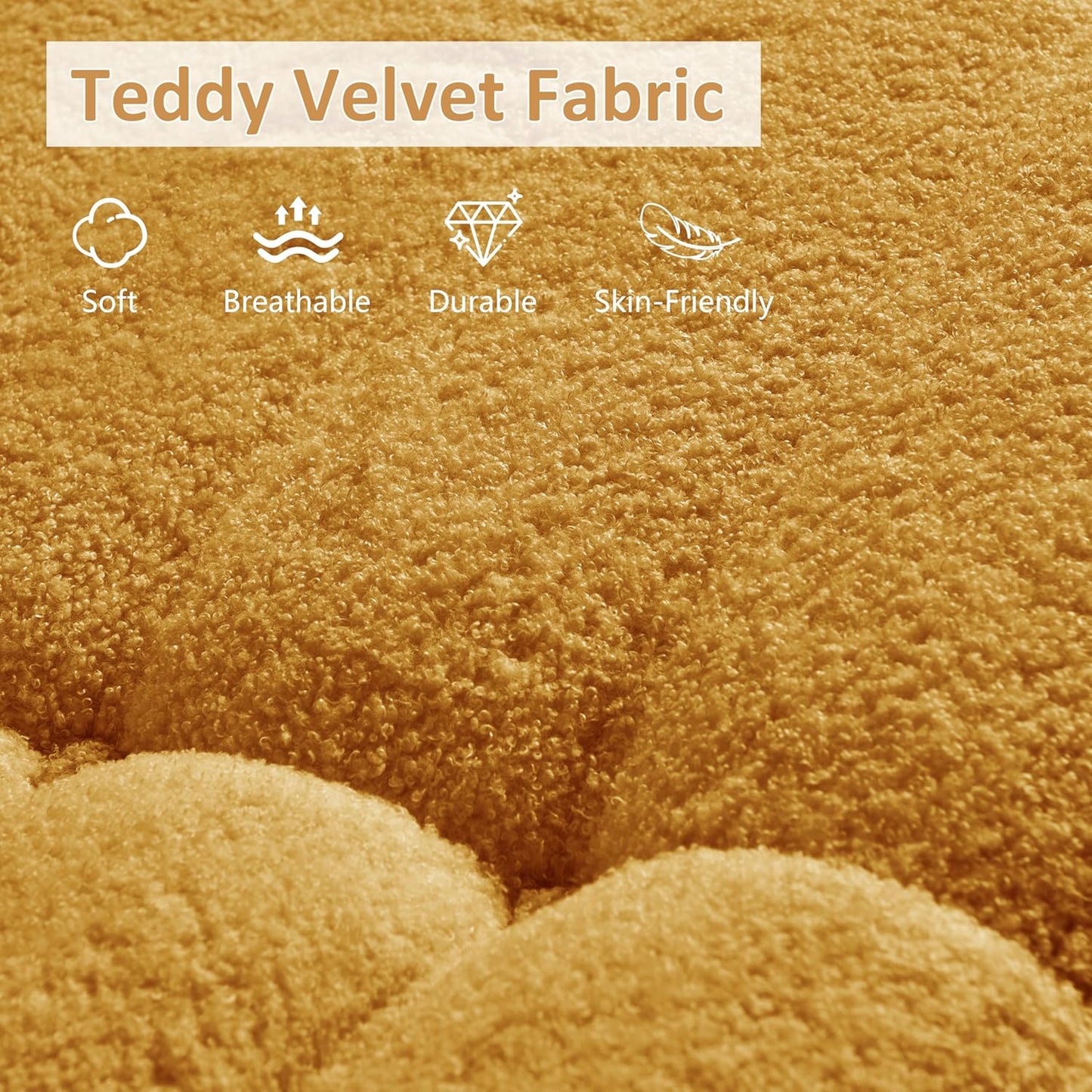 Bean Bag Chair, Oversized Loveseat Fireside Chair for Adults, 2 Seater with Memory Foam Filled, Lazy Sofa Lounge Floor Sofa for Living Room, Bedroom, Office, No Assembly Required. (Yellow)