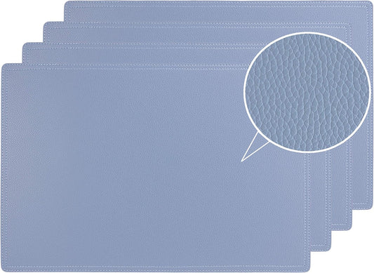 Faux Leather Placemats, PU Table Mats, Set of 4, Waterproof, Stain Resistant, Heat Resistant, Non-Slip Easy to Clean for Kitchen Dining Table,Conference Table