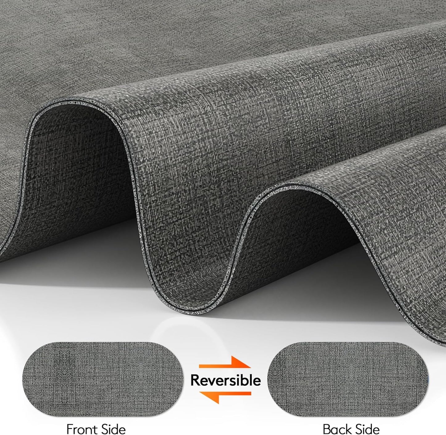 DOLOPL Placemats Set of 6, Oval Large Place Mats for Kitchen Dining Room Table Decorations, Faux Leather Anti Slip Waterproof Dining Table Place Mats for Indoor & Outdoor Use(13.8"x21.6")