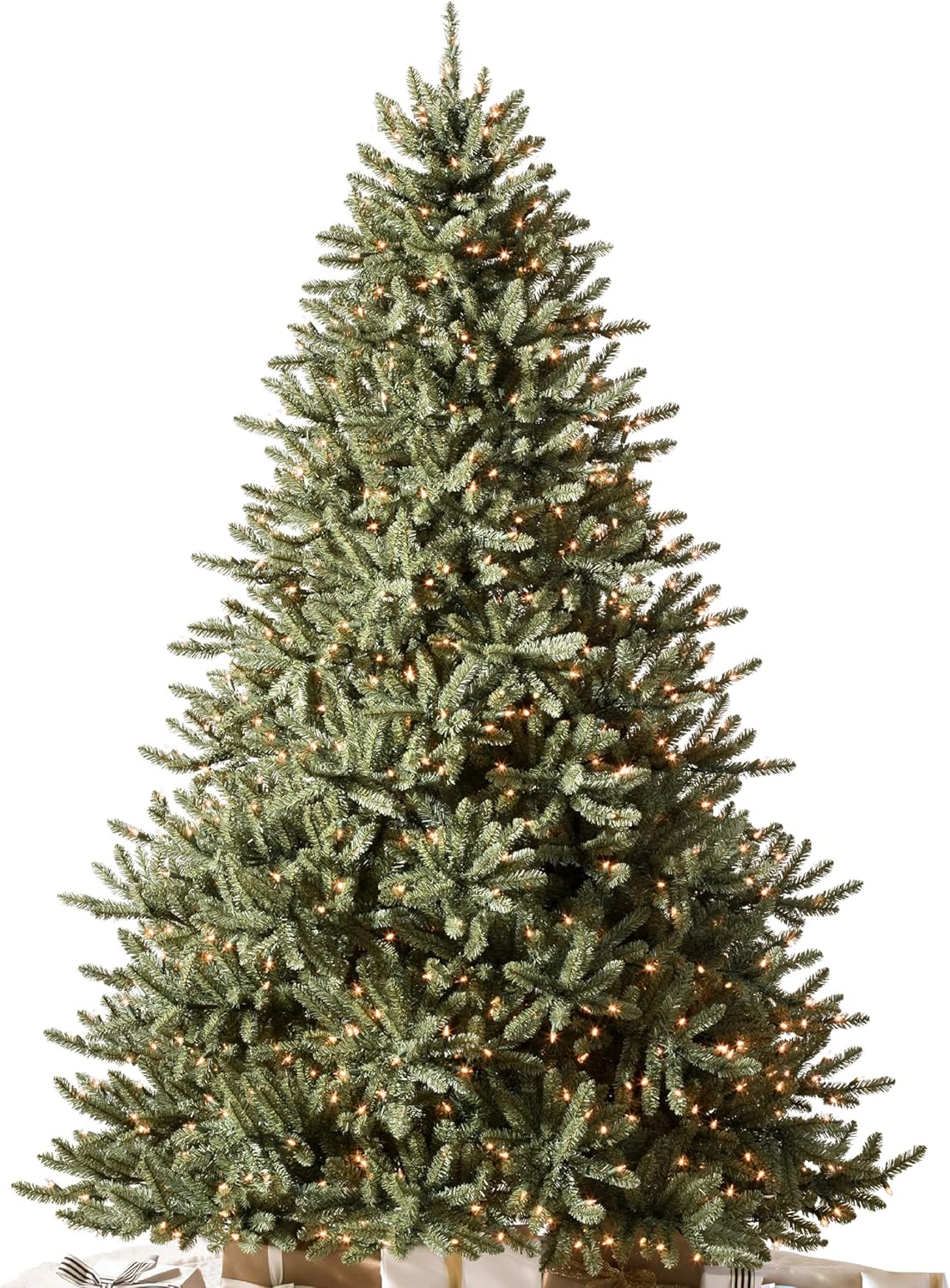 Balsam Hill 7.5ft Pre-Lit Classic Blue Spruce - Artificial Christmas Tree with 2,960+ Tips, 1,000 Clear LED Lights, Easy Plug System, Premium Stand & Storage Bag for Indoor Holiday Decorating