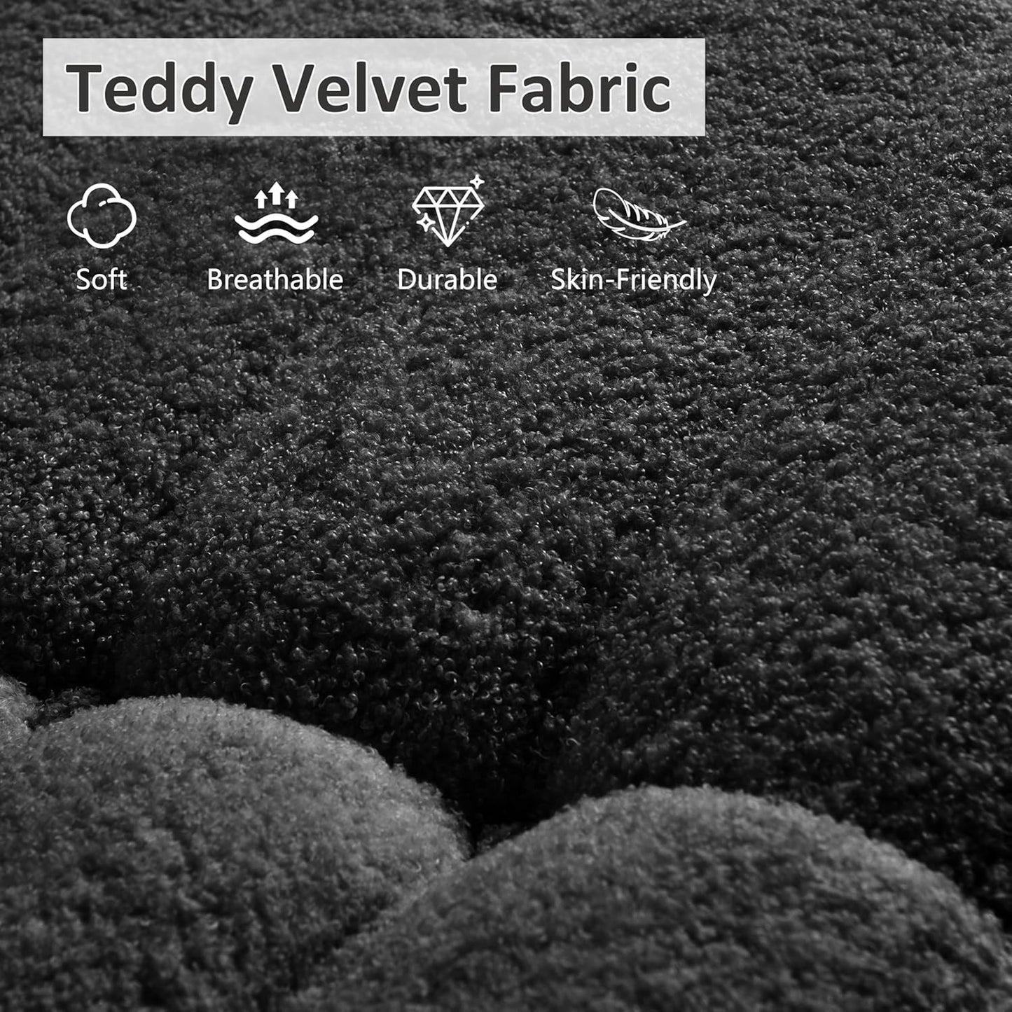 Bean Bag Chair, Oversized Bean Bag Chair for living Room, Fireside Chair for adults with Memory Foam Filled, Big Accent Sofa Lounge Floor Sofa for Gaming, Reading, Relax, No Assembly Required. (Black)