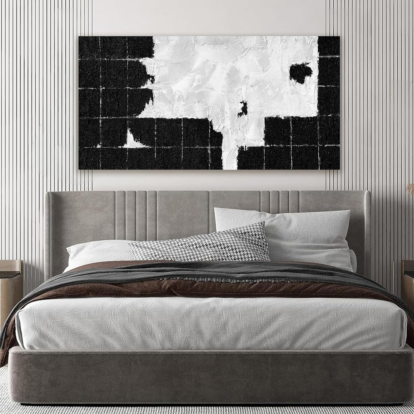 Canvas Wall Art Decor Wall Art Pictures for Living Room Black and White Wall Art Prints Abstract Canvas Art Wall Decor Modern Abstract Wall Art Textured Artwork for Walls Bedroom Office Decor 20"X40"