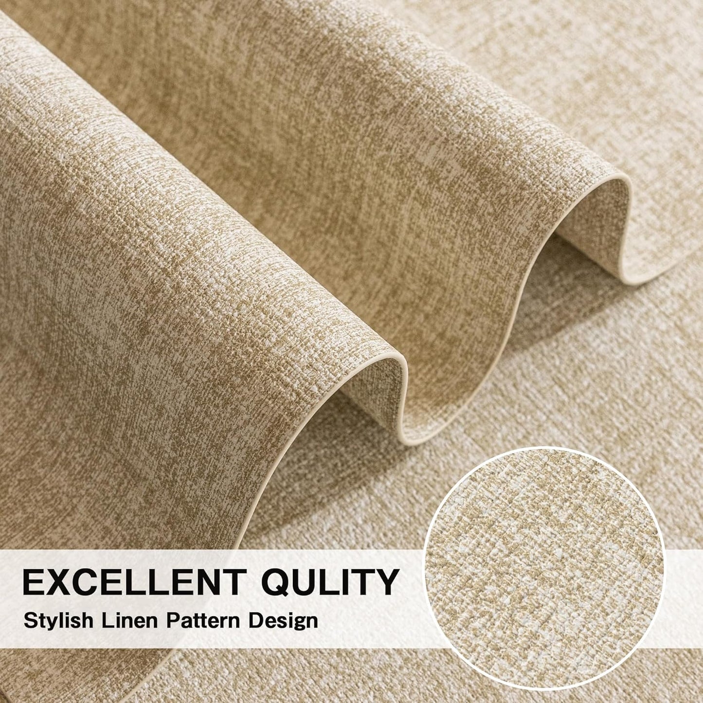 Chrysameld Vinyl Placemats Set of 8 - Faux Leather 100% Waterproof Oil-Proof Wipeable PU Place Mats, Heat Resistant Anti Slip Reversible Table Mats for Indoor & Outdoor Use,(17×12Inch, Beige)