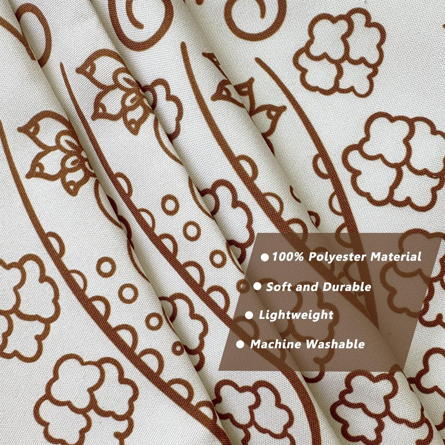 FORATER Floral Bohemian Tapestry, Flower Aesthetic Tapestry Indian Wall Hanging Boho Tapestries Mandala Room Decor for Bedroom Living Room Dorm (Flaxen, 61L x 53W)