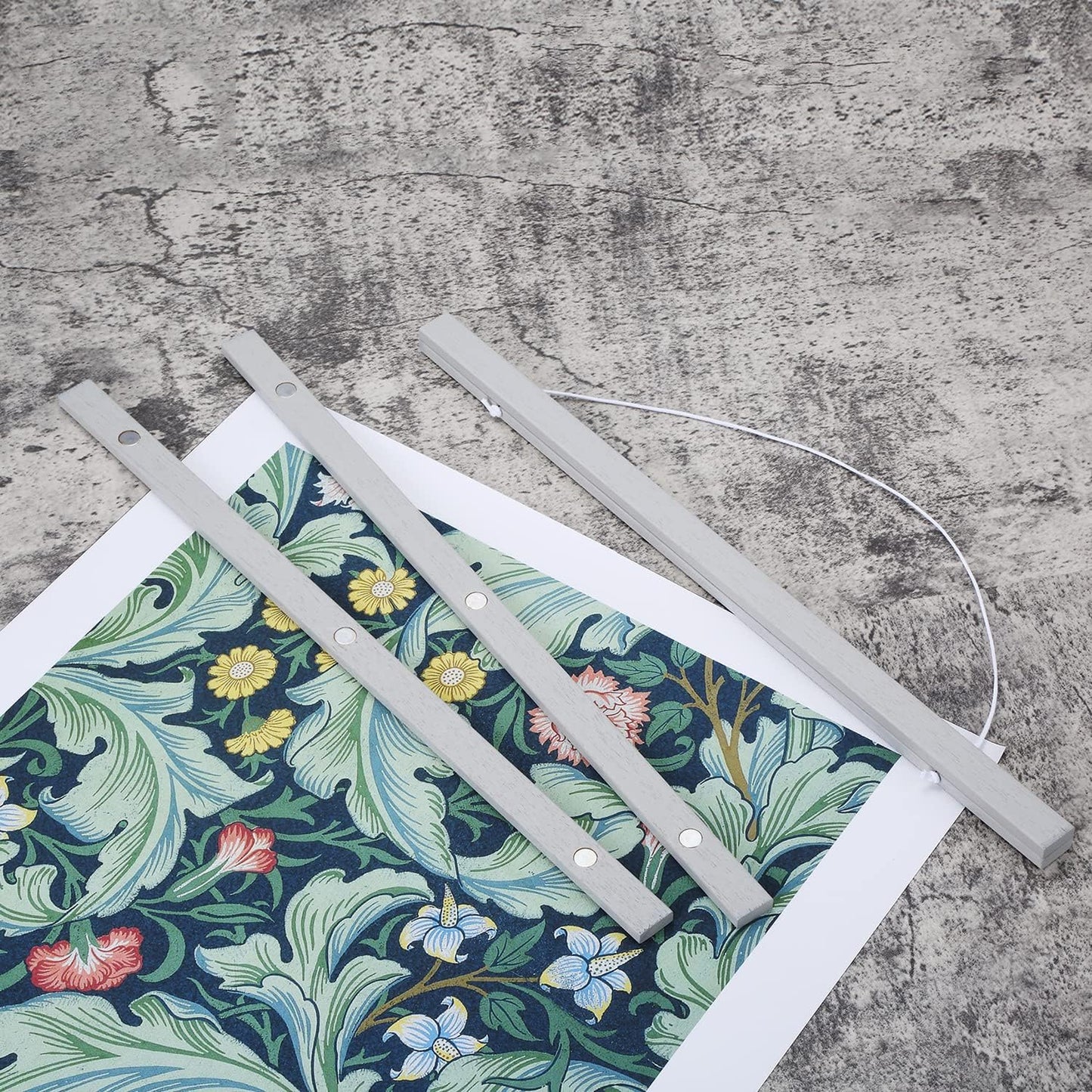 FALAMON Magnetic Poster Hanger Frame, 24x36 24x18 24x28 24x30 Solid Wood Magnetic Frame for Posters, Prints, Photos, Pictures, Maps, Scrolls, and Canvas Artwork (Grey, 24")