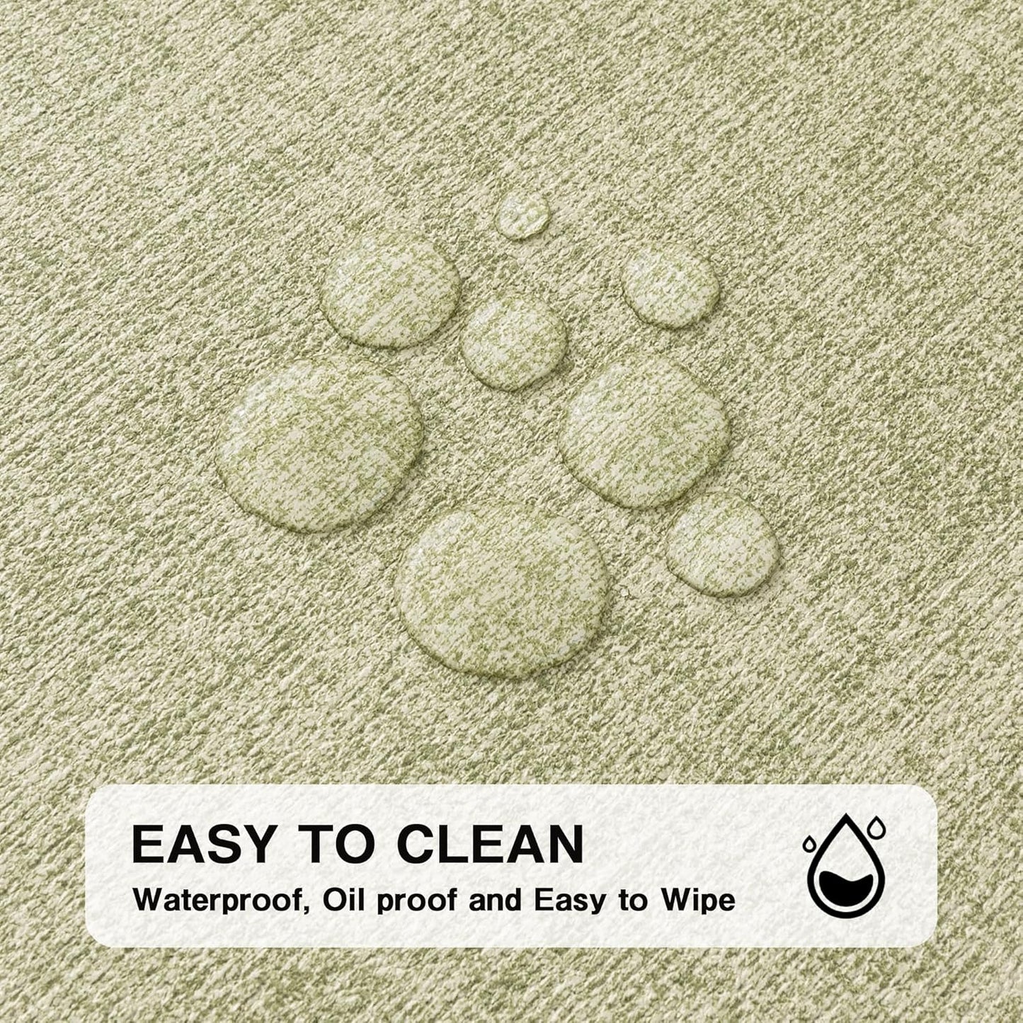 Chrysameld Vinyl Placemats Set of 6 - Faux Leather 100% Waterproof Oil-Proof Wipeable PU Place Mats, Heat Resistant Anti Slip Reversible Table Mats for Indoor & Outdoor Use,(17×12Inch, Sage Green)