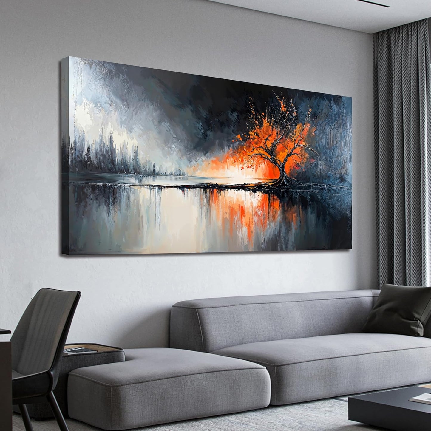 Canvas Wall Art Decor Black and White Wall Art Prints Modern Tree of Life Wall Art Canvas Art Wall Decor Wall Art Decorations Pictures for Living Room Artwork for Walls Home Office Decor 20" X 40"