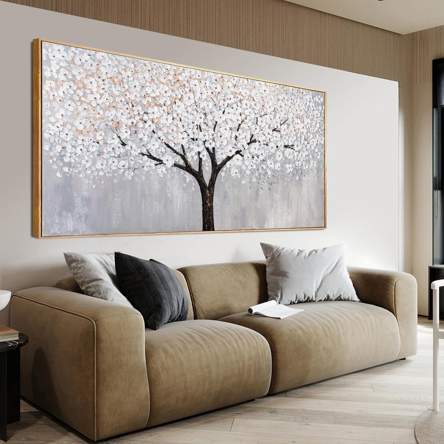 Canvas Wall Art Decor Artwork for Walls Framed Black and White Wall Art Prints Large Tree of Life Wall Art for Living Room Art Work for Wall Decor Bedroom Office Wall Decor 29"X58"