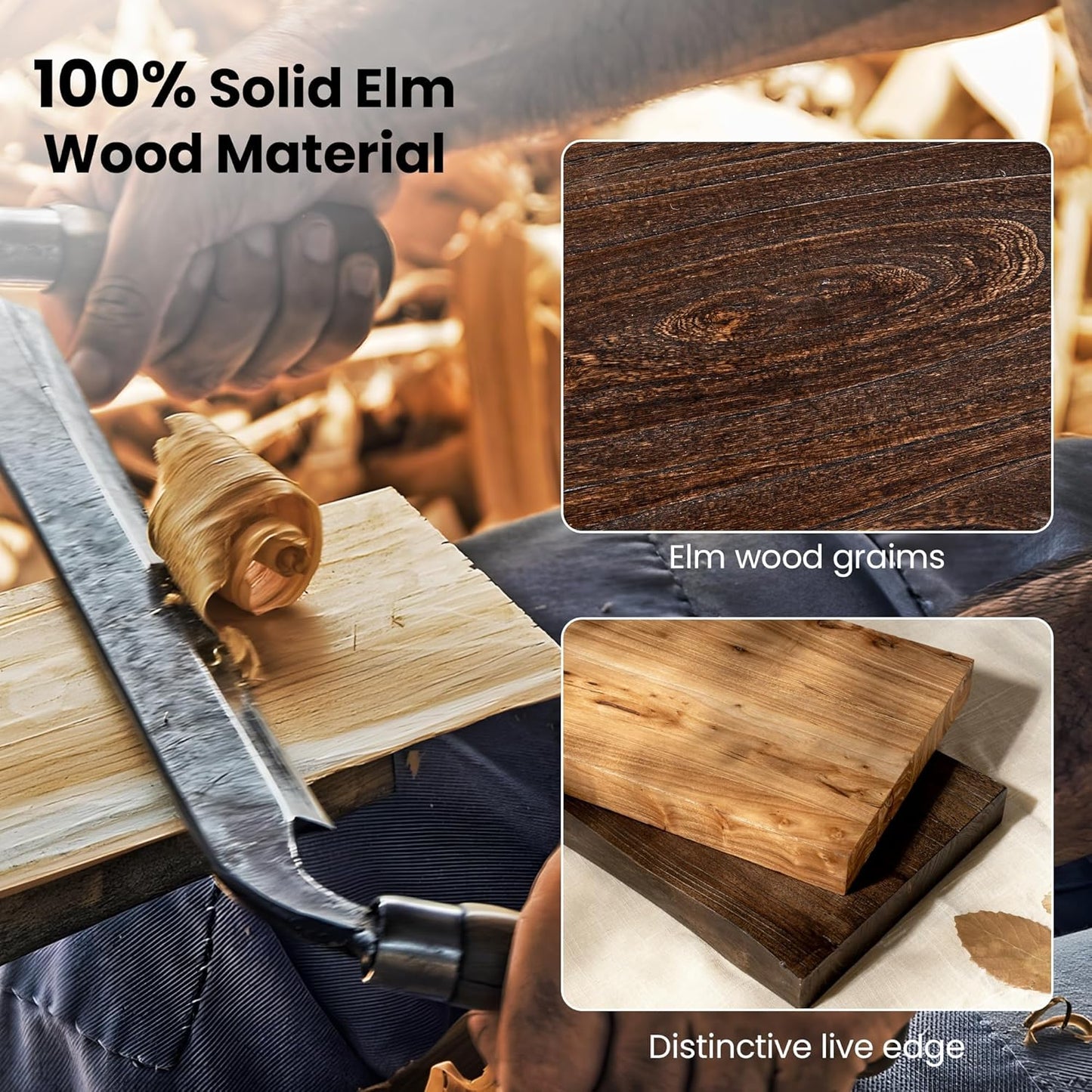 Fun Memories Floating Shelves for Wall, 24"x9.3" Rustic Solid Elm Wood Shelves, Heavy-Duty Wall Mounted Shelves with Invisible Brackets, Set of 2 for Living Room, Bedroom, Kitchen, Walnut Finish