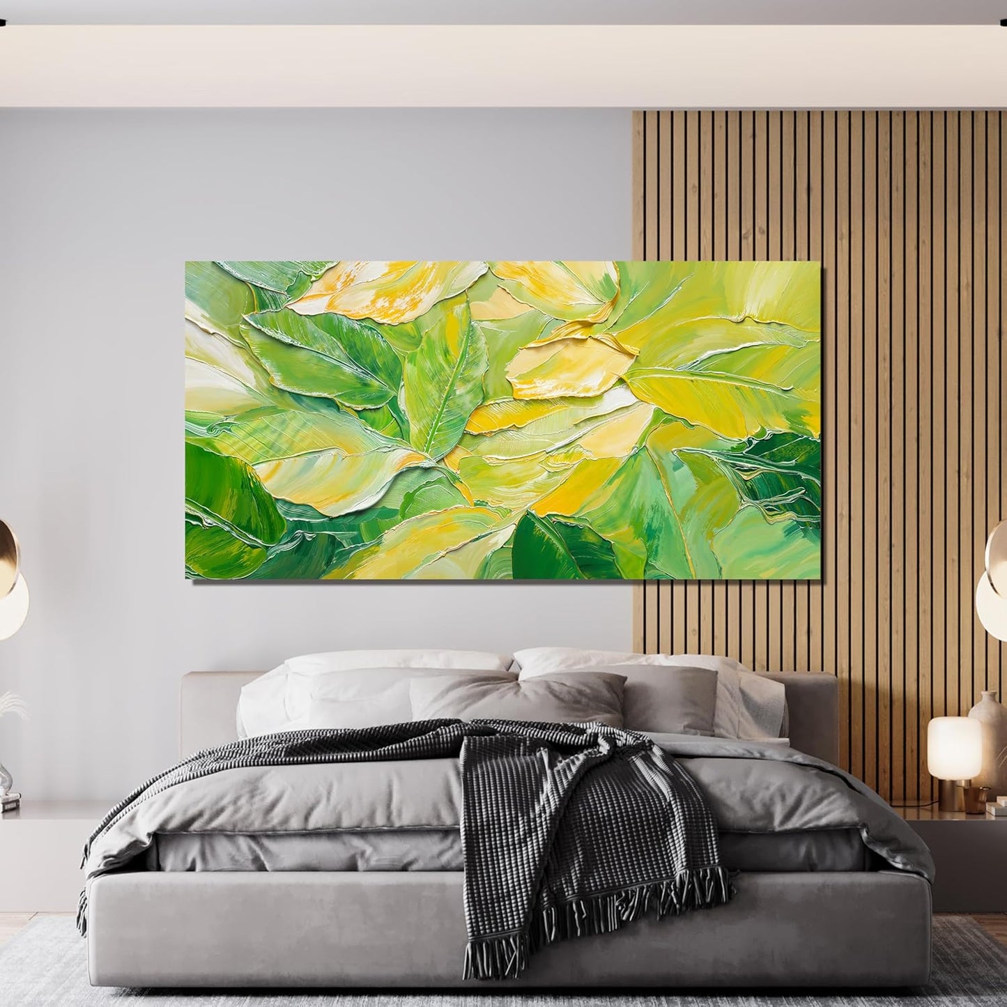 Canvas Wall Art Decor Large Wall Art Pictures for Living Room Artwork for Walls Abstract Green Wall Art Prints Abstract Canvas Art Wall Decor Wall Decorations Bedroom Home Aesthetic Wall Art Decor 24"X48"