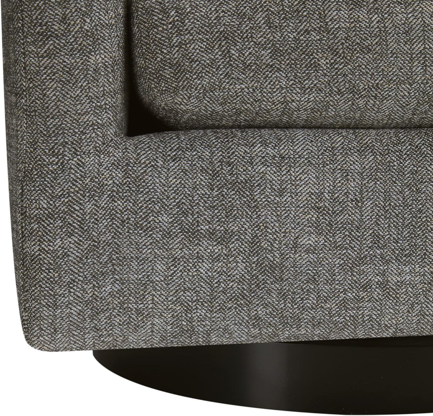 CHITA Swivel Accent Chair, FSC Certified Upholstered Fabric Barrel Chair for Living Room, Fully Assembled, Pebble Grey