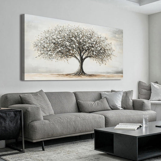 Canvas Wall Art Decor Tree of Life Wall Art Modern Large Black and White Wall Art Prints Canvas Art Decor Large Artwork for Walls Pictures for Living Room Home Office Wall Decor 29"X58"