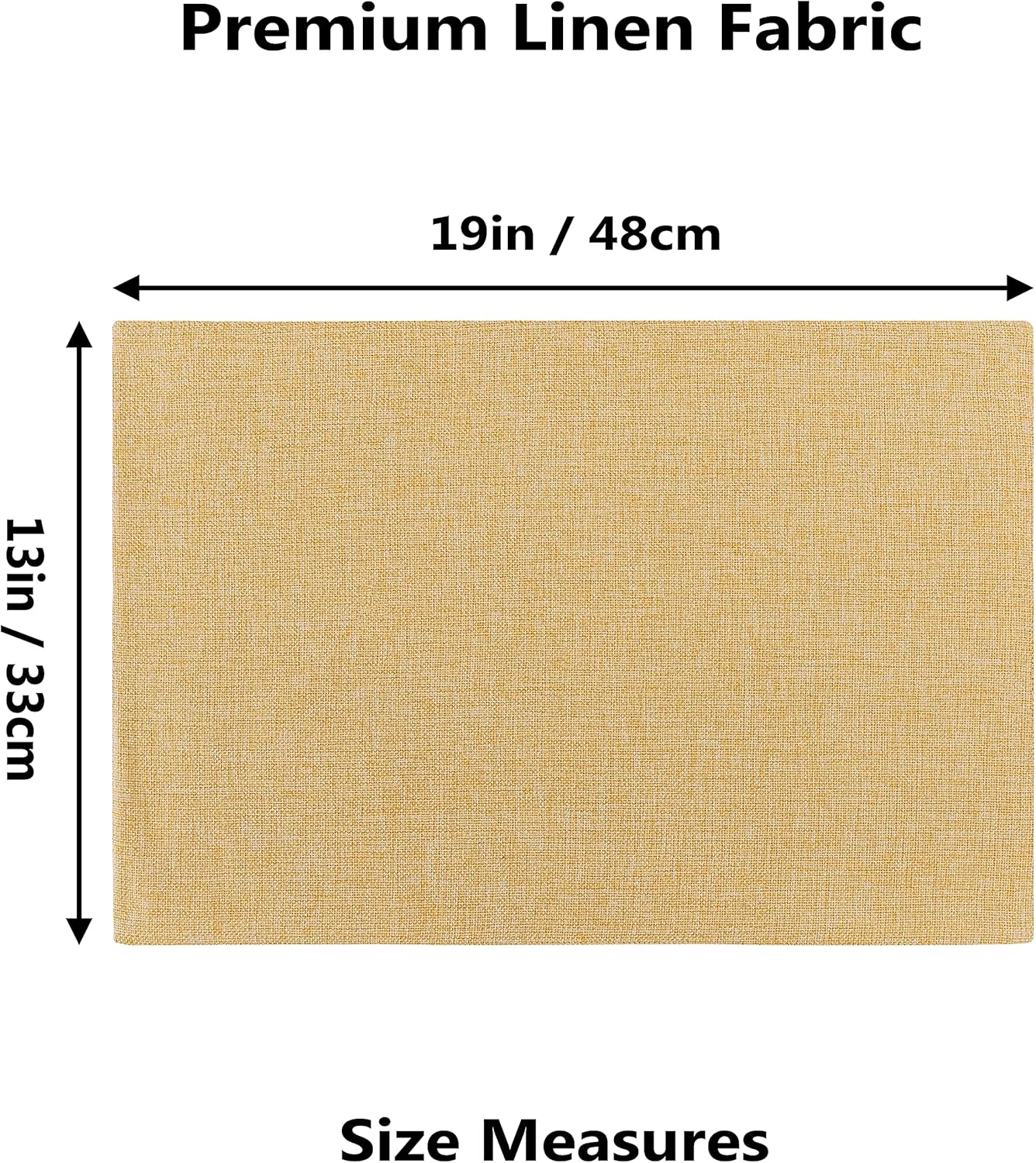 Home Brilliant Cloth Placemats Set of 8 Linen Placemat Washable Heat Resistant Dining Table Place Mats for Kitchen Table Holiday Dinner Summer Fall Decoration, Yellow